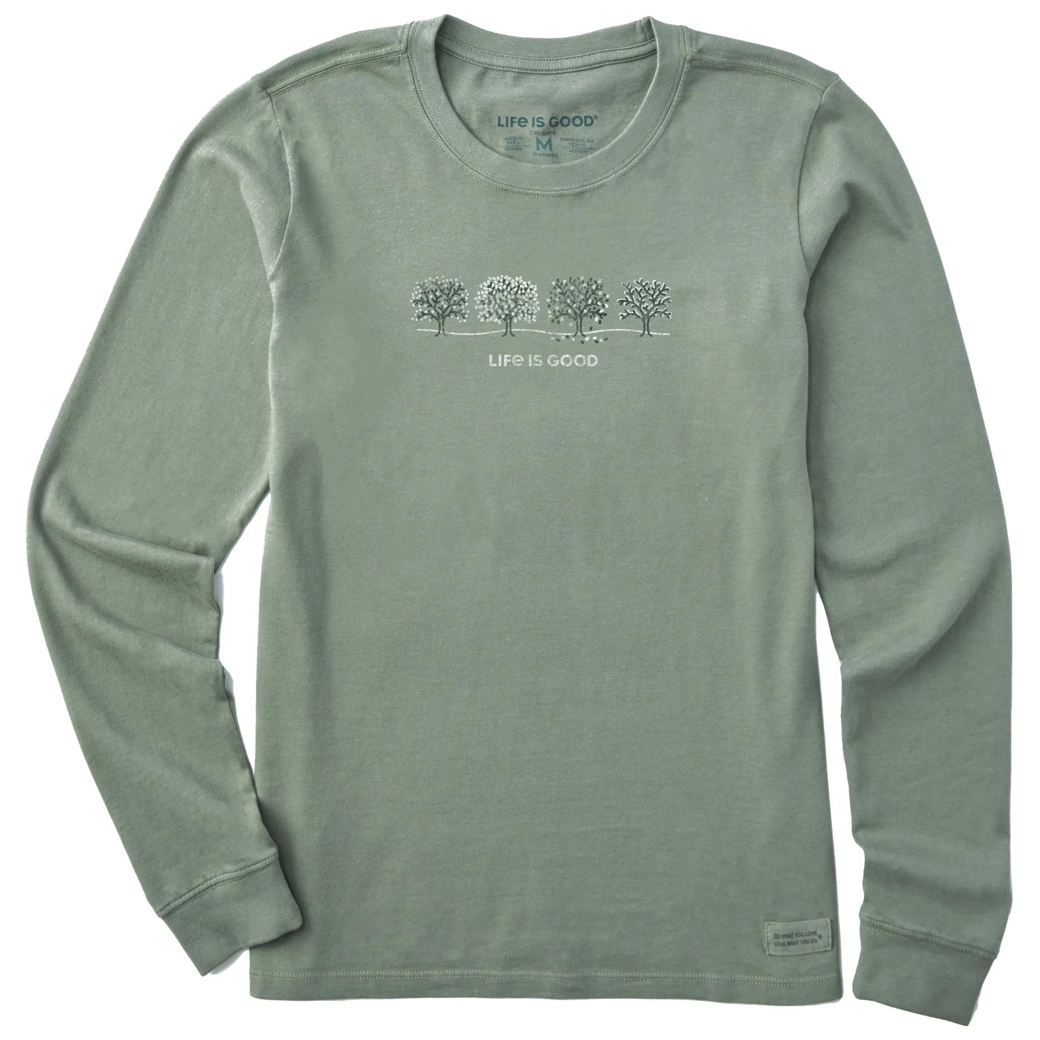 Women's Four Seasons Trees Long Sleeve Crusher Tee Life is Good