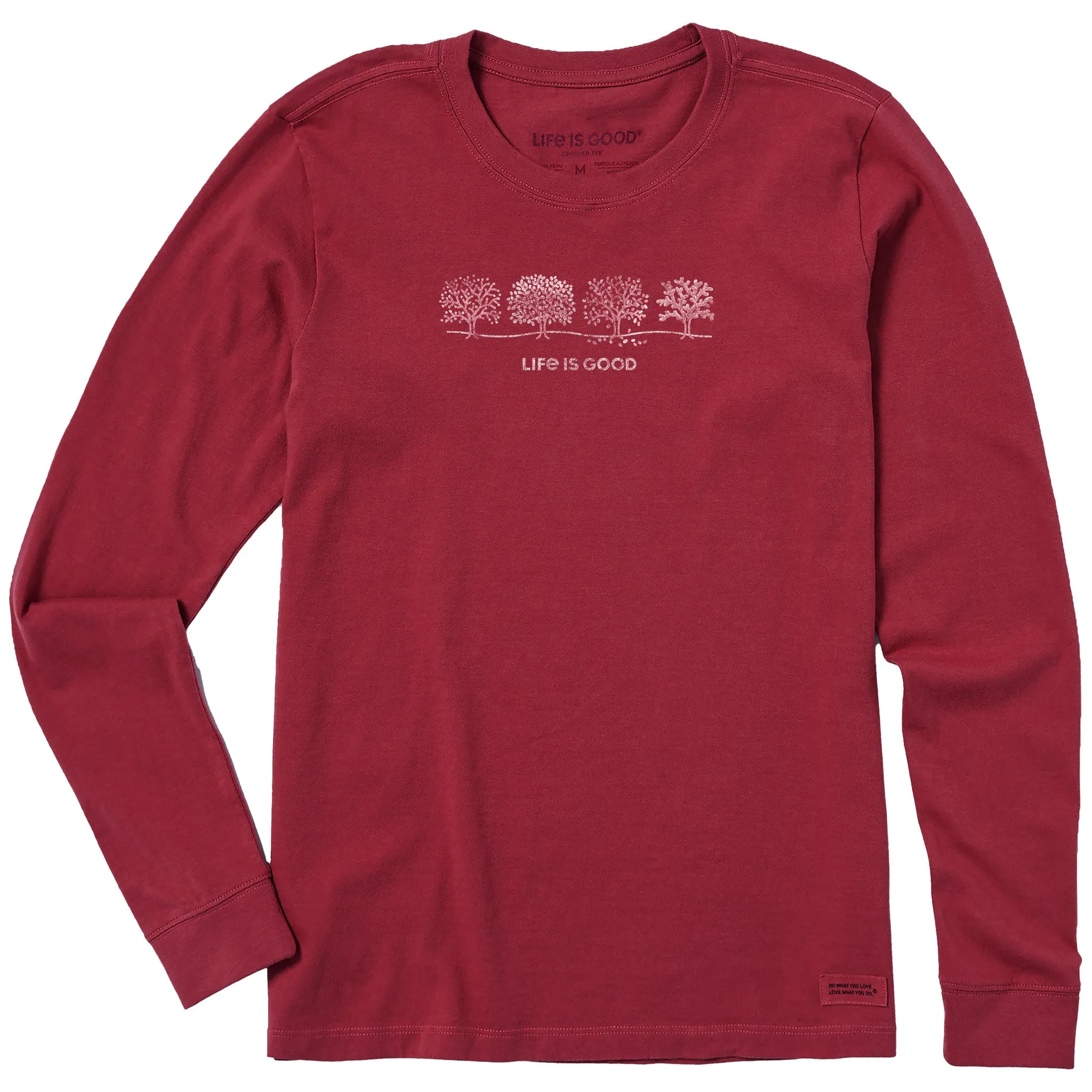 Women's Four Seasons Trees Long Sleeve Crusher Tee Life is Good