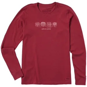Women's Four Seasons Trees Long Sleeve Crusher Tee Life is Good