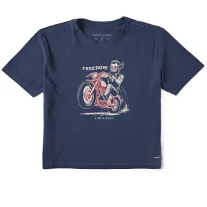 Women's Freedom! Lincoln Short Sleeve Crusher Boxy Tee Life is Good