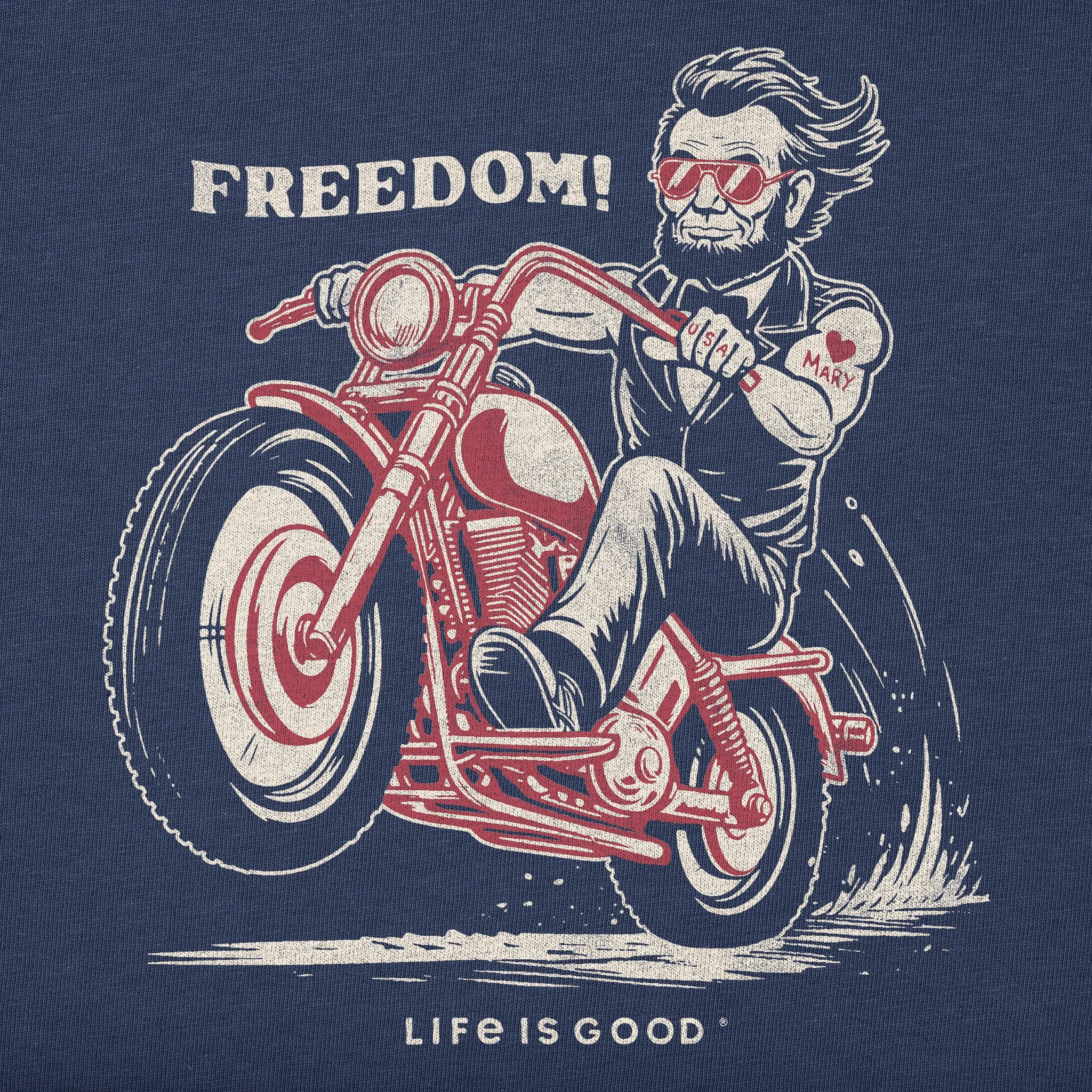 Women's Freedom! Lincoln Short Sleeve Crusher Boxy Tee Life is Good