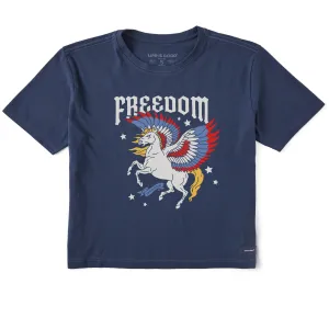 Women's Freedom Pegasus Short Sleeve Crusher Boxy Tee Life is Good