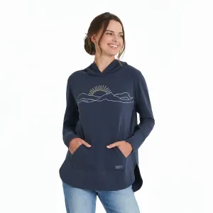 Women's Freehand Mountain Sun Crusher-FLEX Hoodie Tunic Life is Good