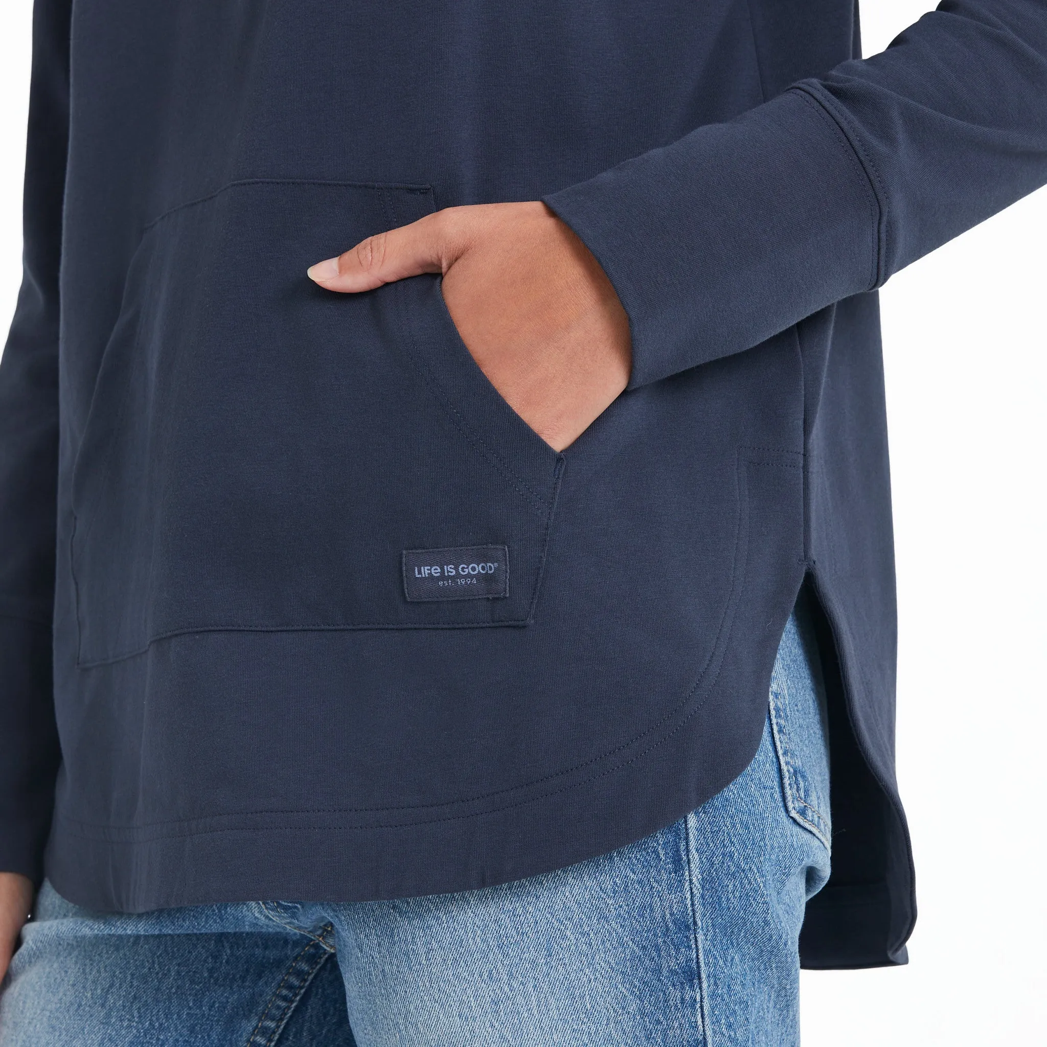 Women's Freehand Mountain Sun Crusher-FLEX Hoodie Tunic Life is Good