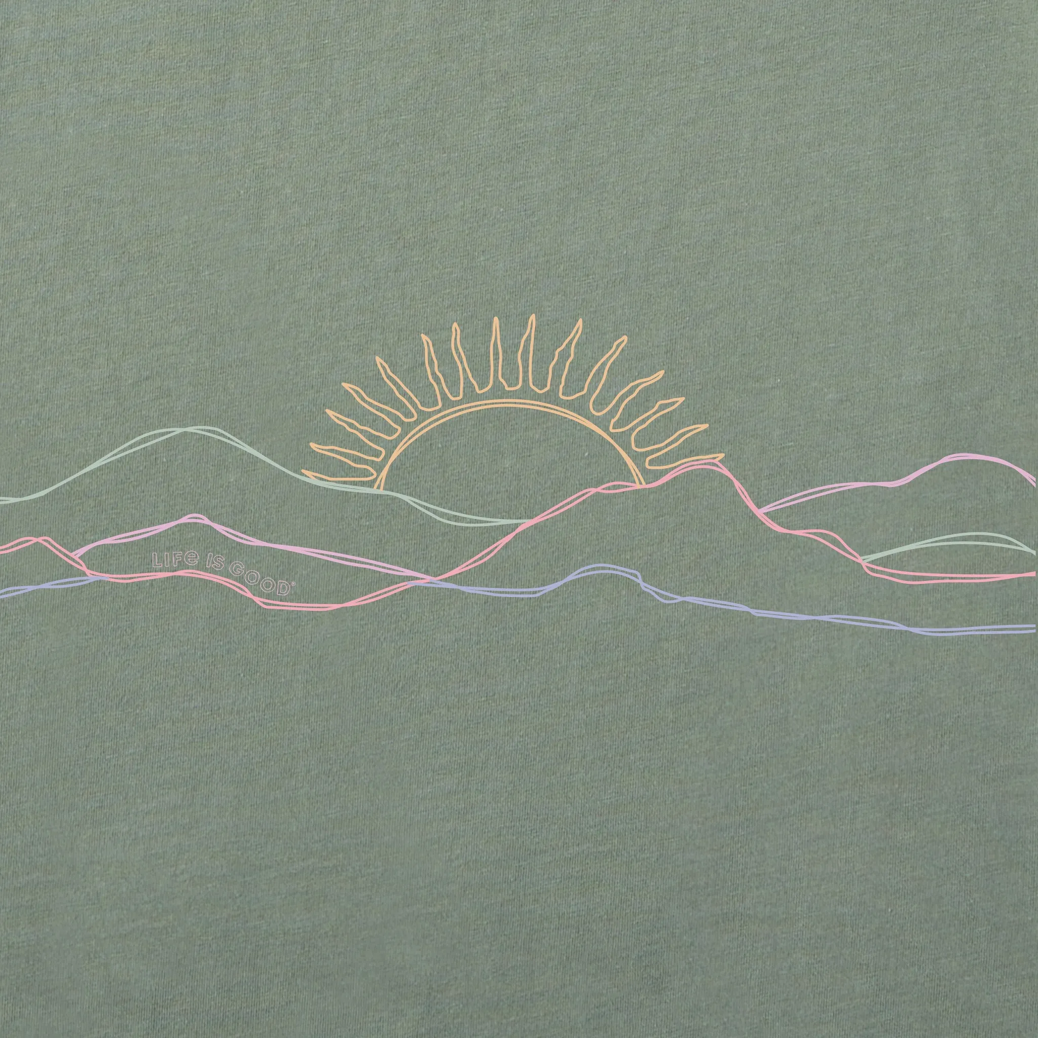 Women's Freehand Mountain Sun Long Sleeve Crusher Tee Life is Good