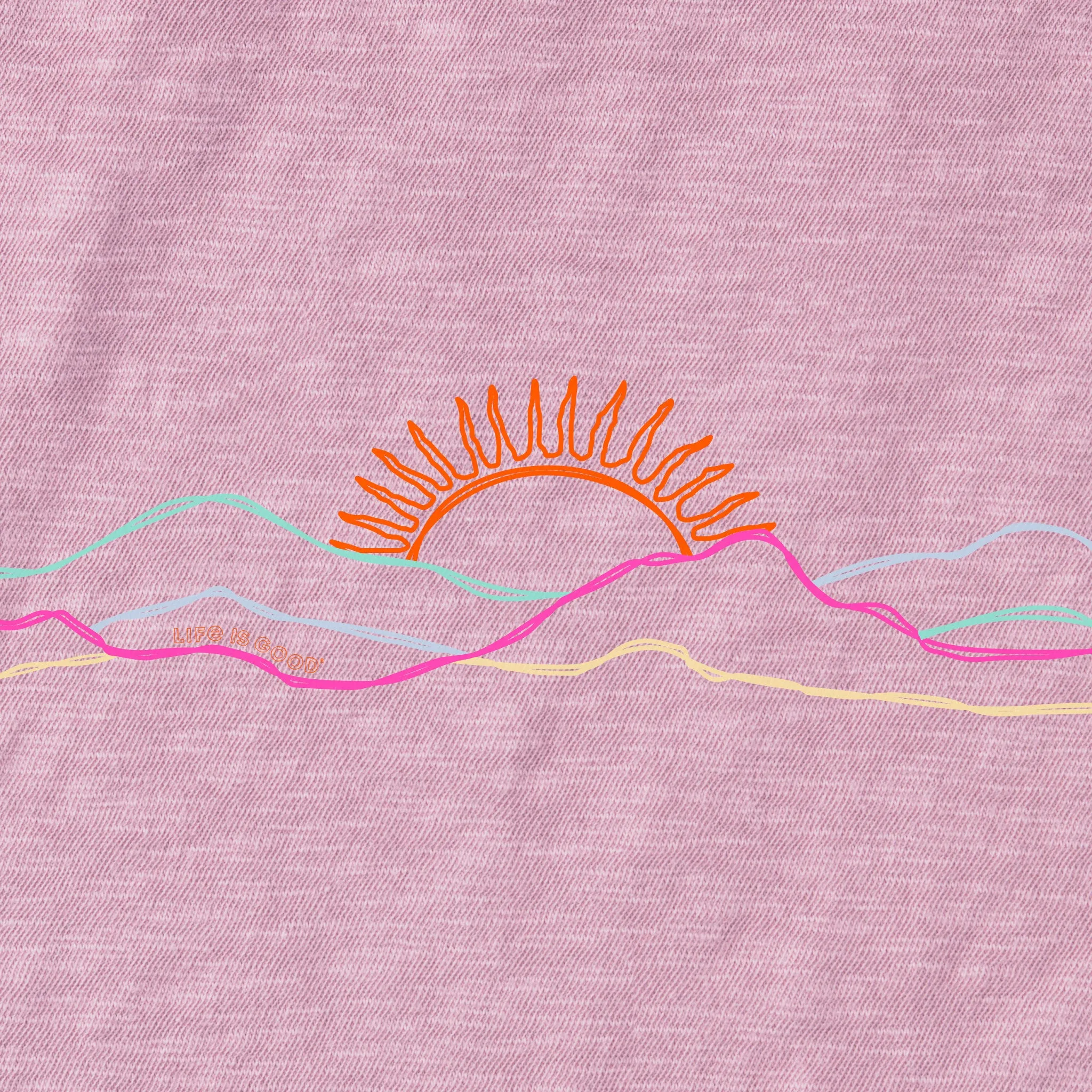 Women's Freehand Mountain Sun Slub Easy Fit Tee Life is Good