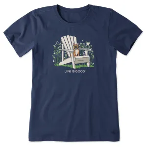 Women's French Bull Dog Adirondack Short Sleeve Tee Life is Good