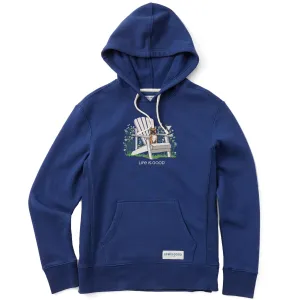 Women's French Bull Dog Adirondack Simply True Fleece Hoodie Life is Good