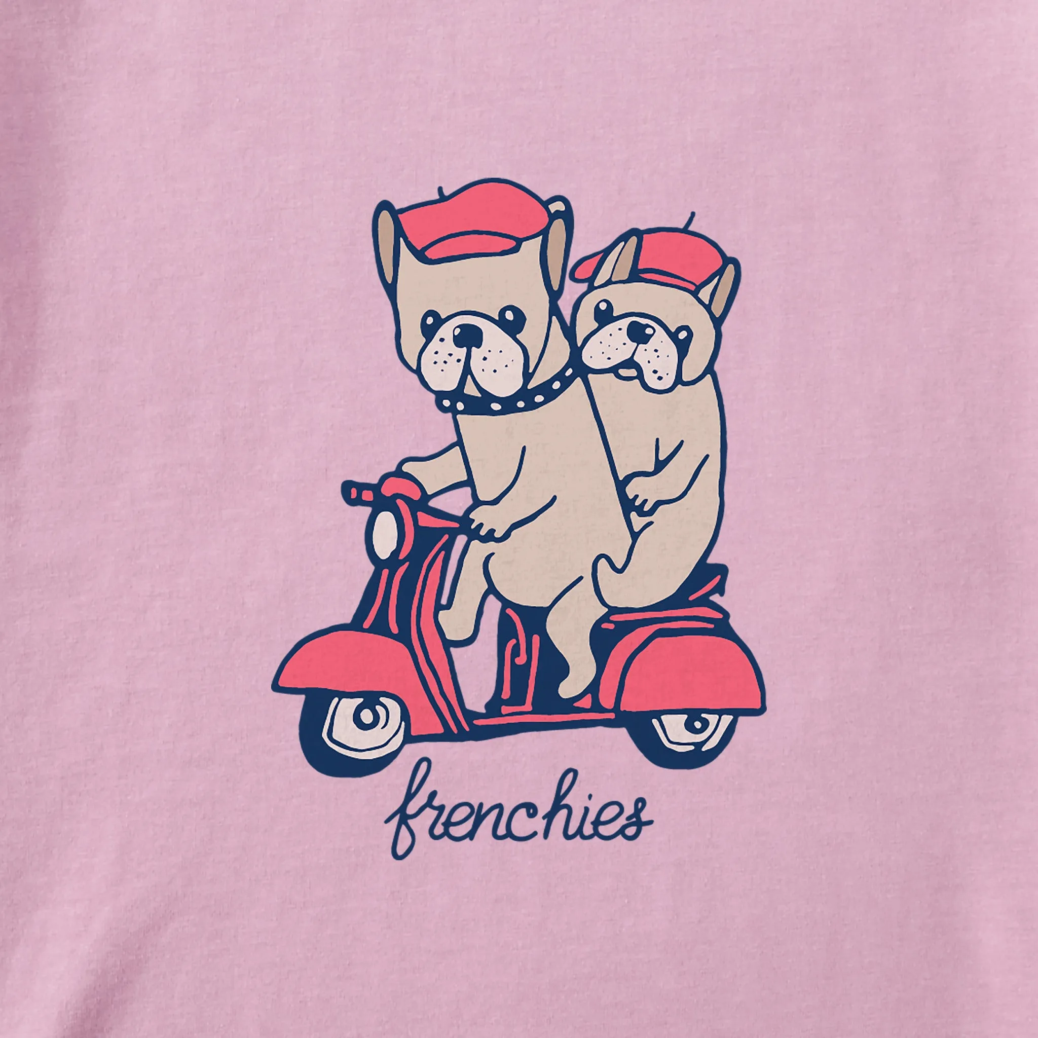 Women's Frenchies Scooter Short Sleeve Crusher Tee Life is Good