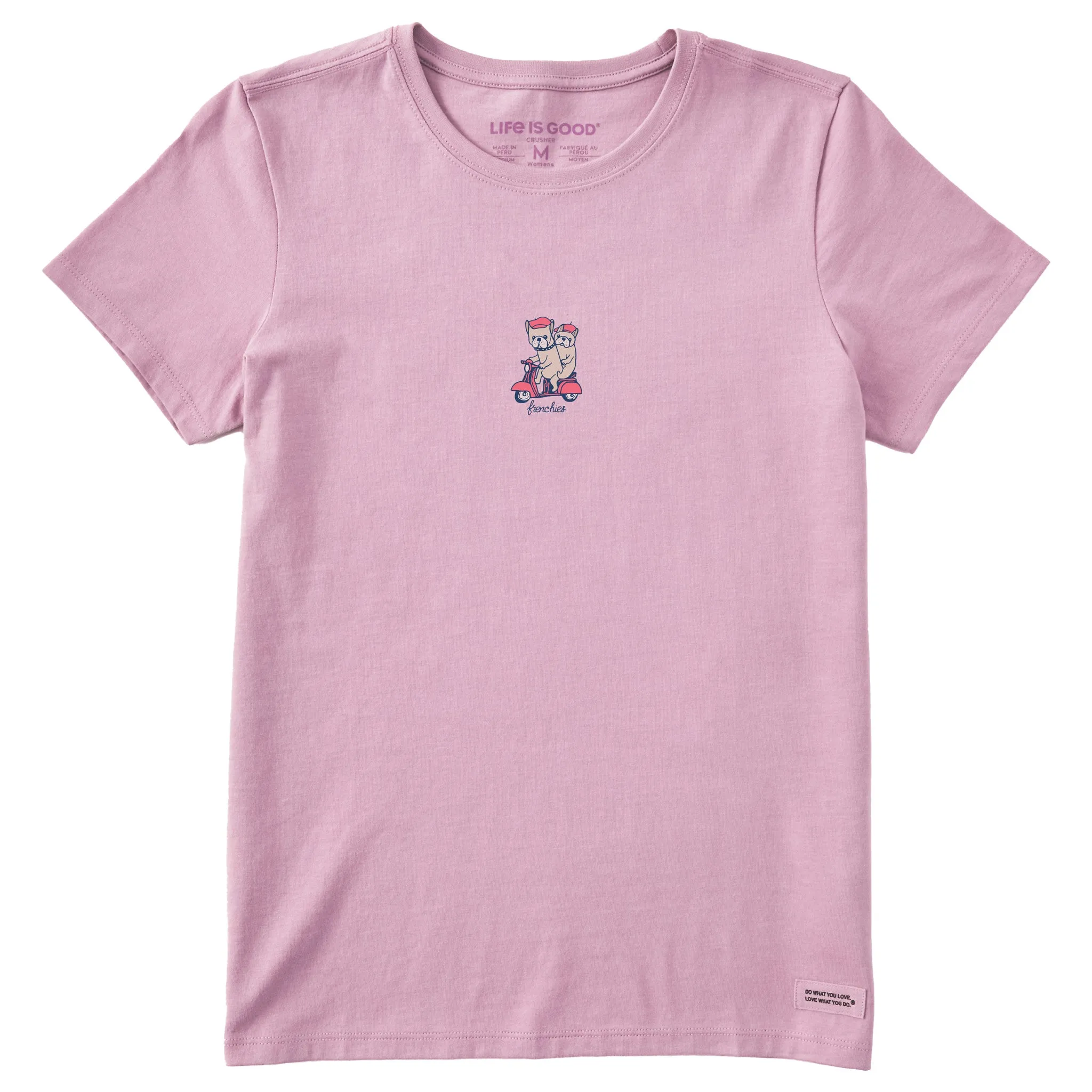 Women's Frenchies Scooter Short Sleeve Crusher Tee Life is Good