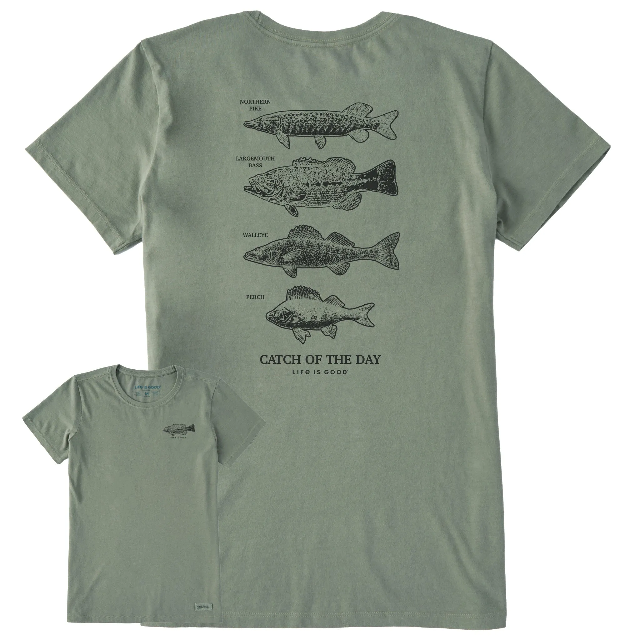 Women's Freshwater Catch of the Day Short Sleeve Crusher Tee Life is Good