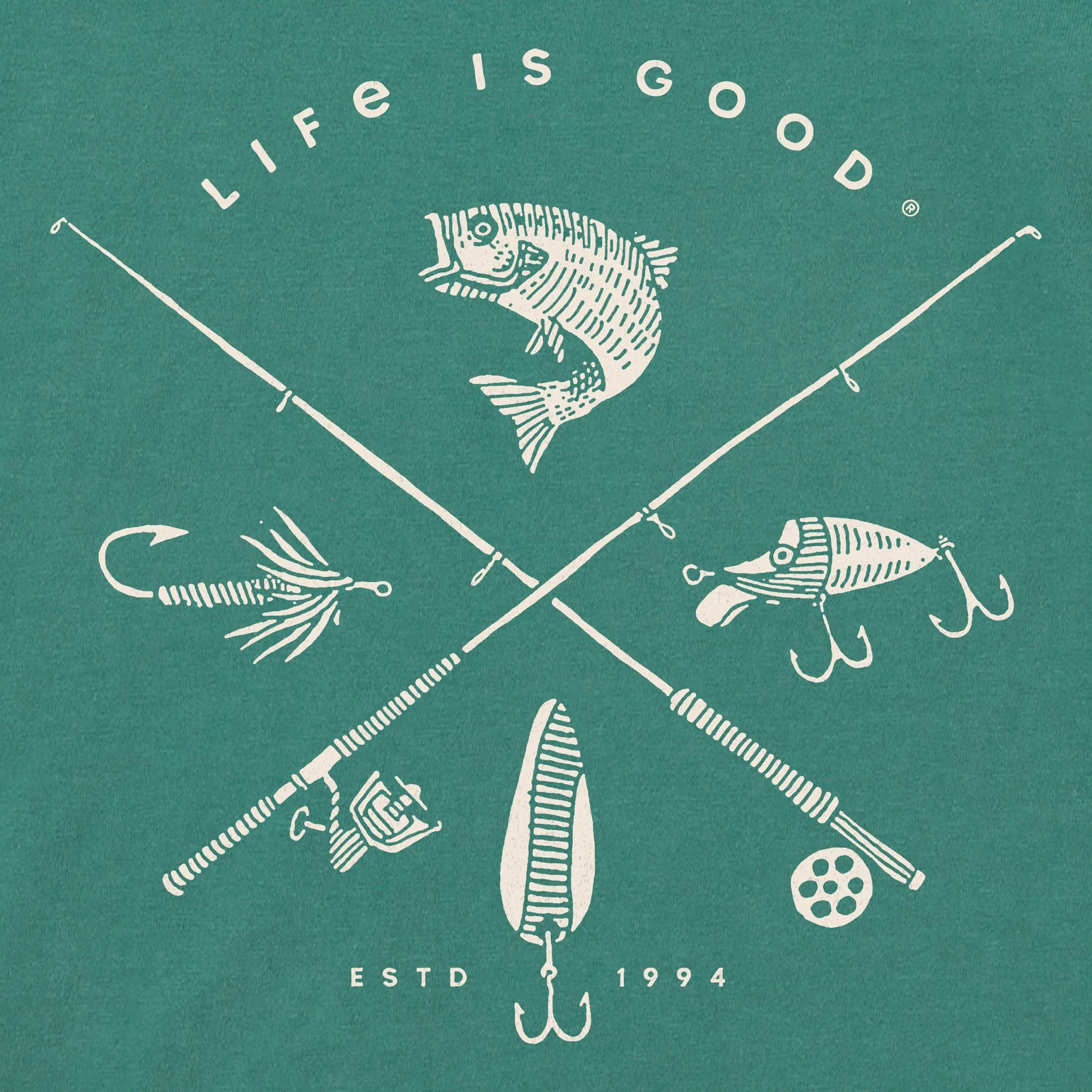 Women's Freshwater Fish Short Sleeve Crusher Boxy Tee Life is Good
