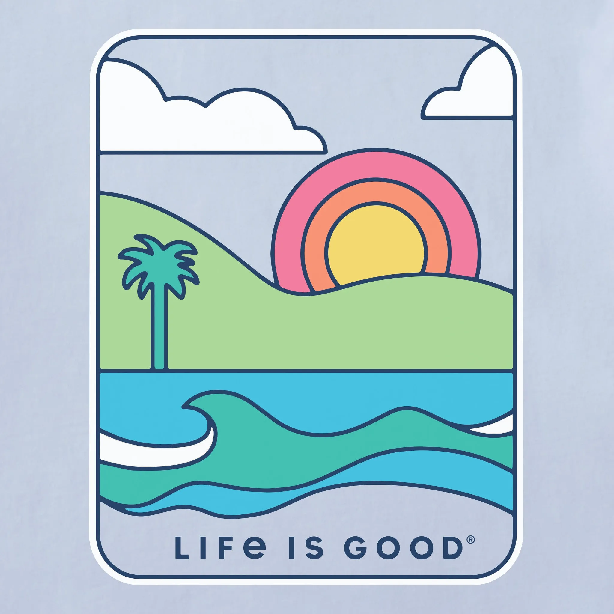 Women's Friendly Beach Vibes Short Sleeve Crusher Tee Life is Good