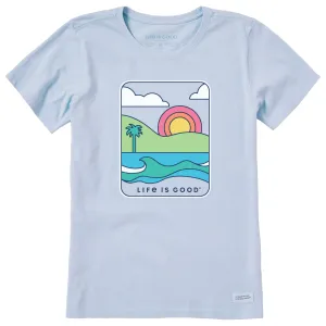 Women's Friendly Beach Vibes Short Sleeve Crusher Tee Life is Good