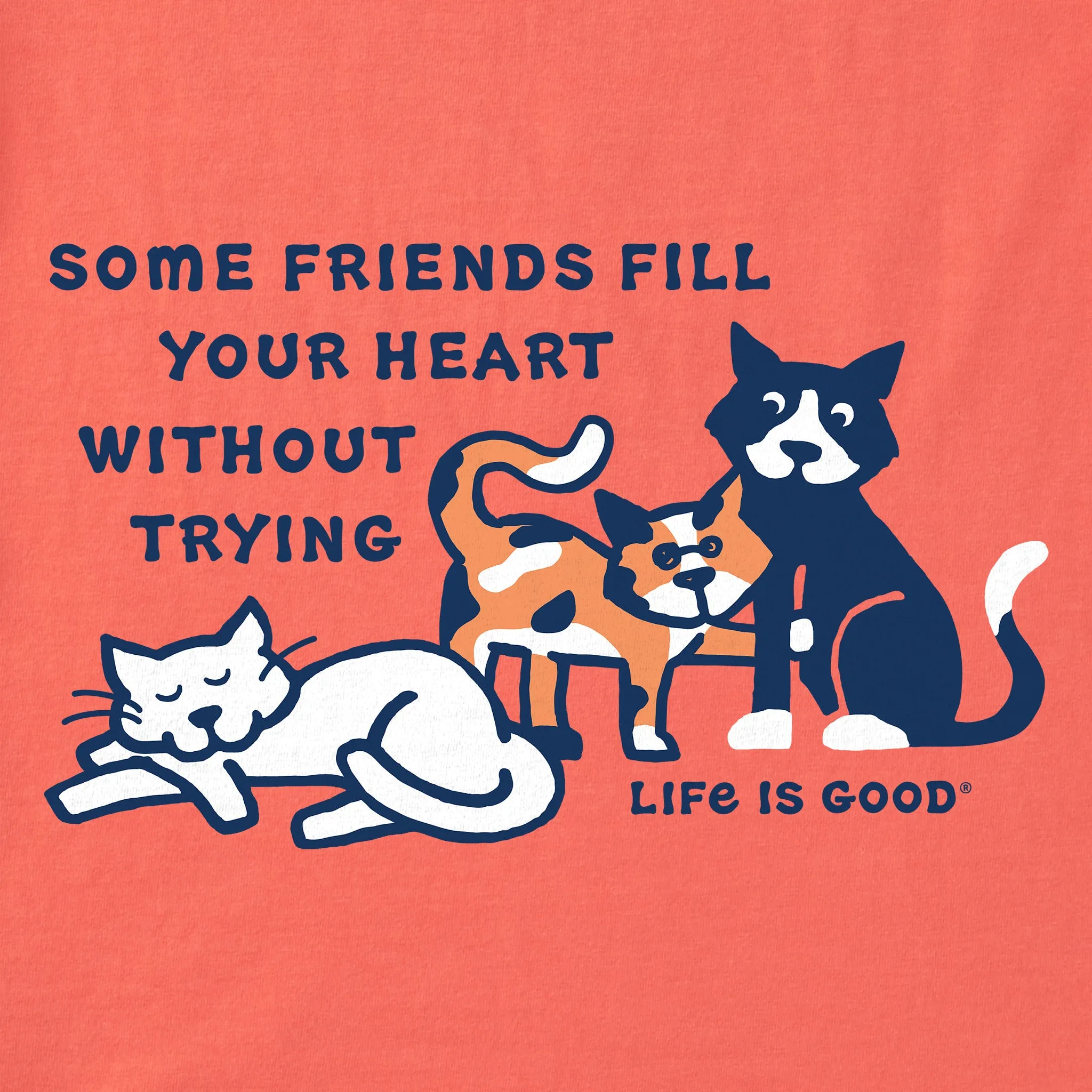 Women's Friends Fill your Heart Al Short Sleeve Crusher Tee Life is Good