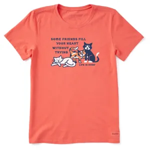 Women's Friends Fill your Heart Al Short Sleeve Crusher Tee Life is Good