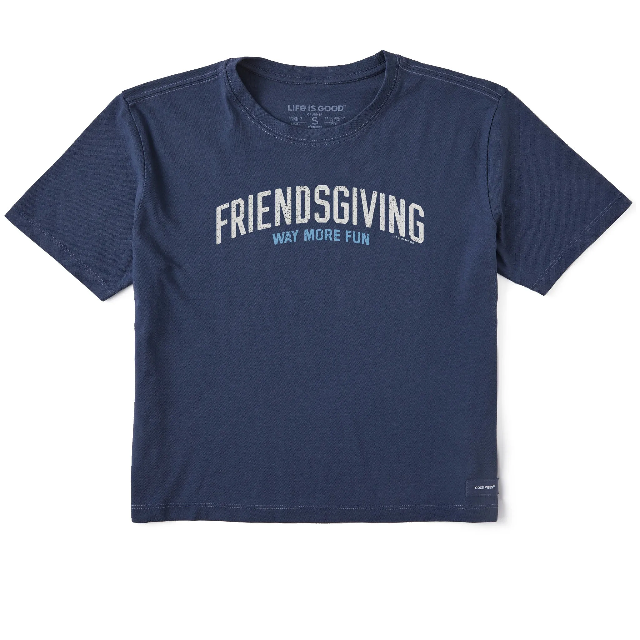 Women's Friendsgiving is Way More Fun Short Sleeve Crusher Boxy Tee Life is Good