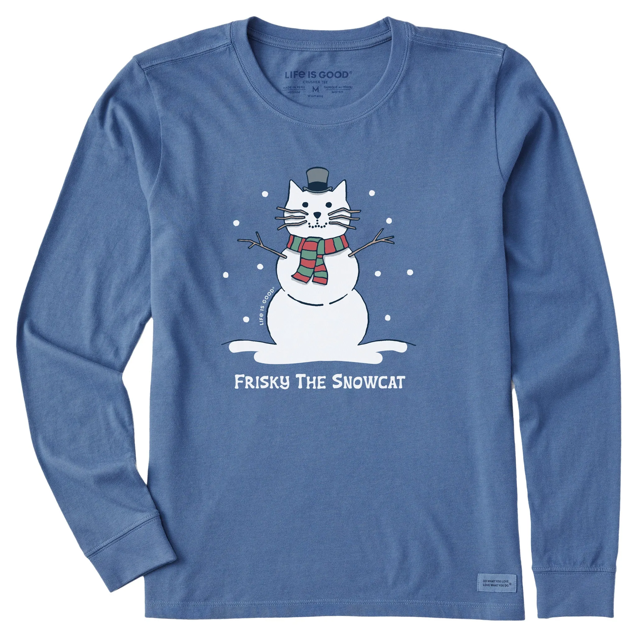 Women's Frisky the Snowcat Long Sleeve Crusher Tee Life is Good