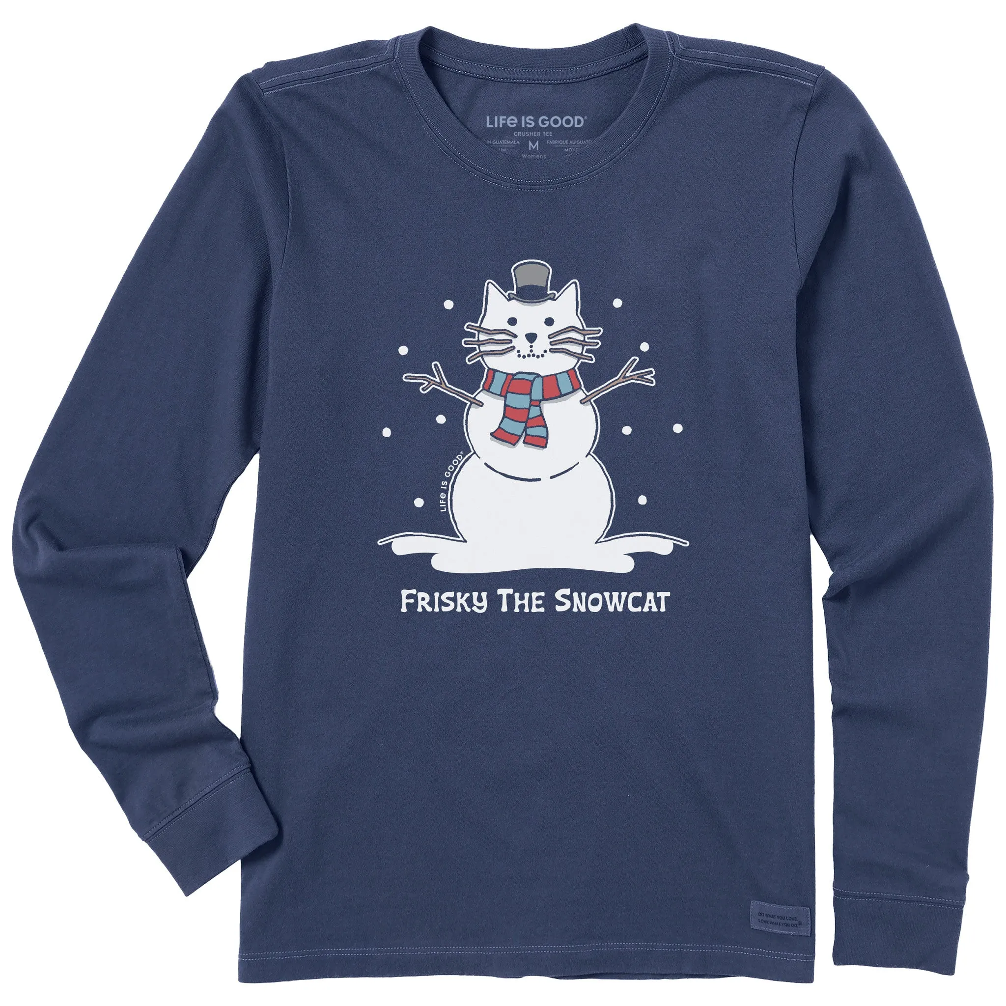 Women's Frisky the Snowcat Long Sleeve Crusher Tee Life is Good