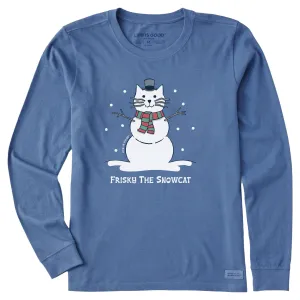 Women's Frisky the Snowcat Long Sleeve Crusher Tee Life is Good