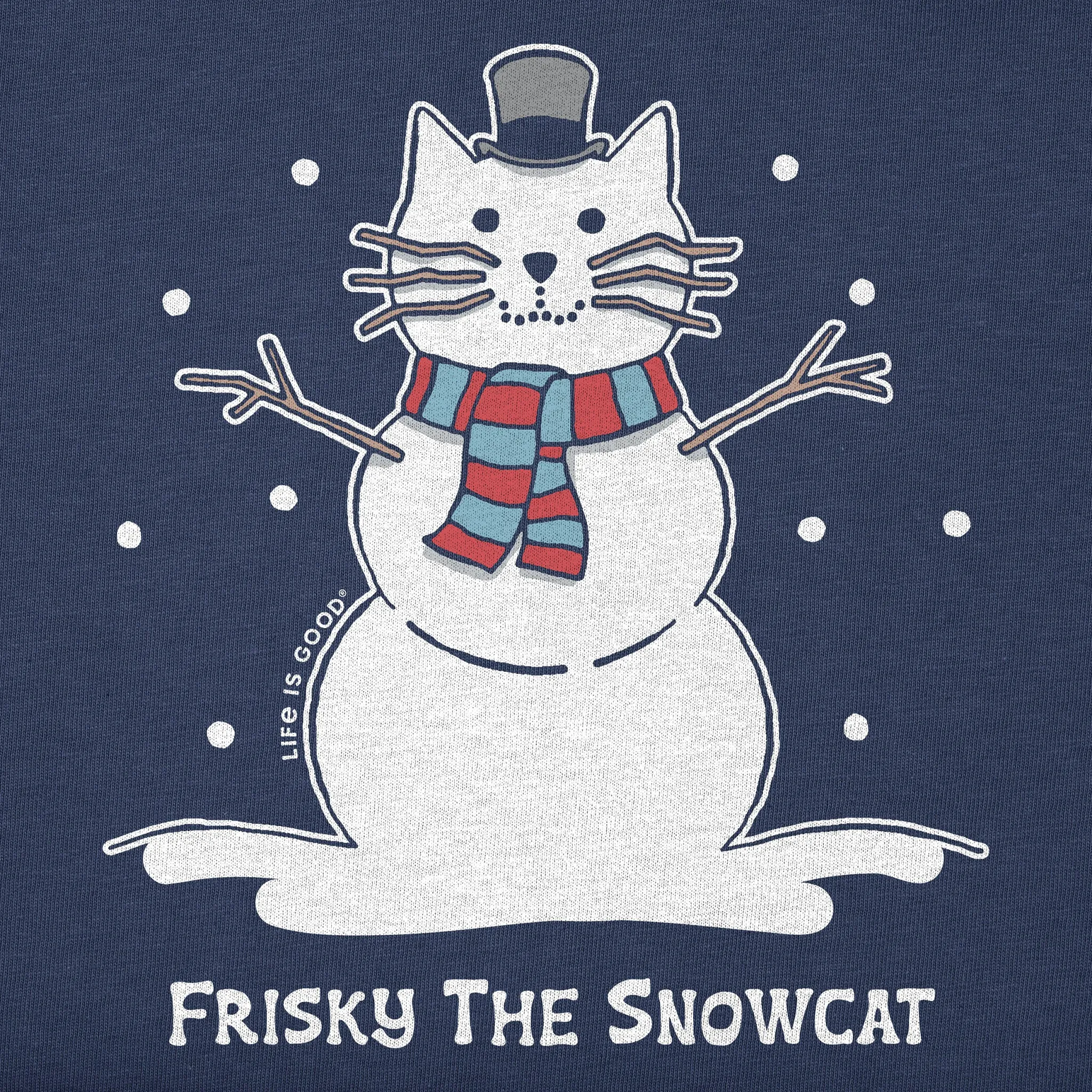 Women's Frisky the Snowcat Long Sleeve Crusher Tee Life is Good