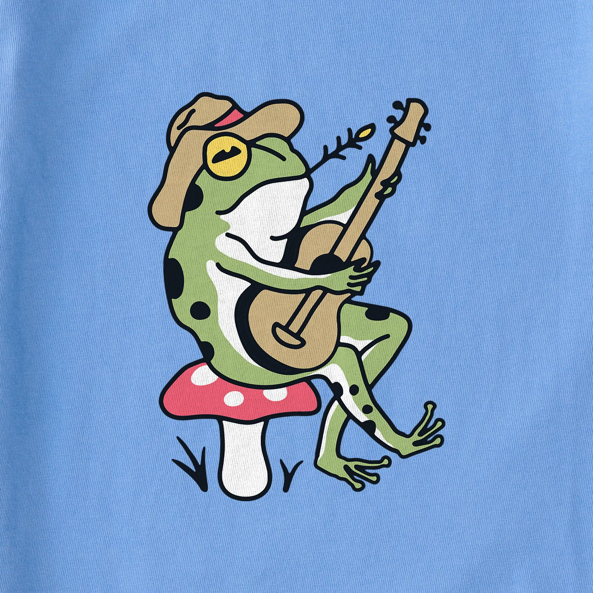 Women's Frog Guitar Long Sleeve Crusher Boxy Tee Life is Good