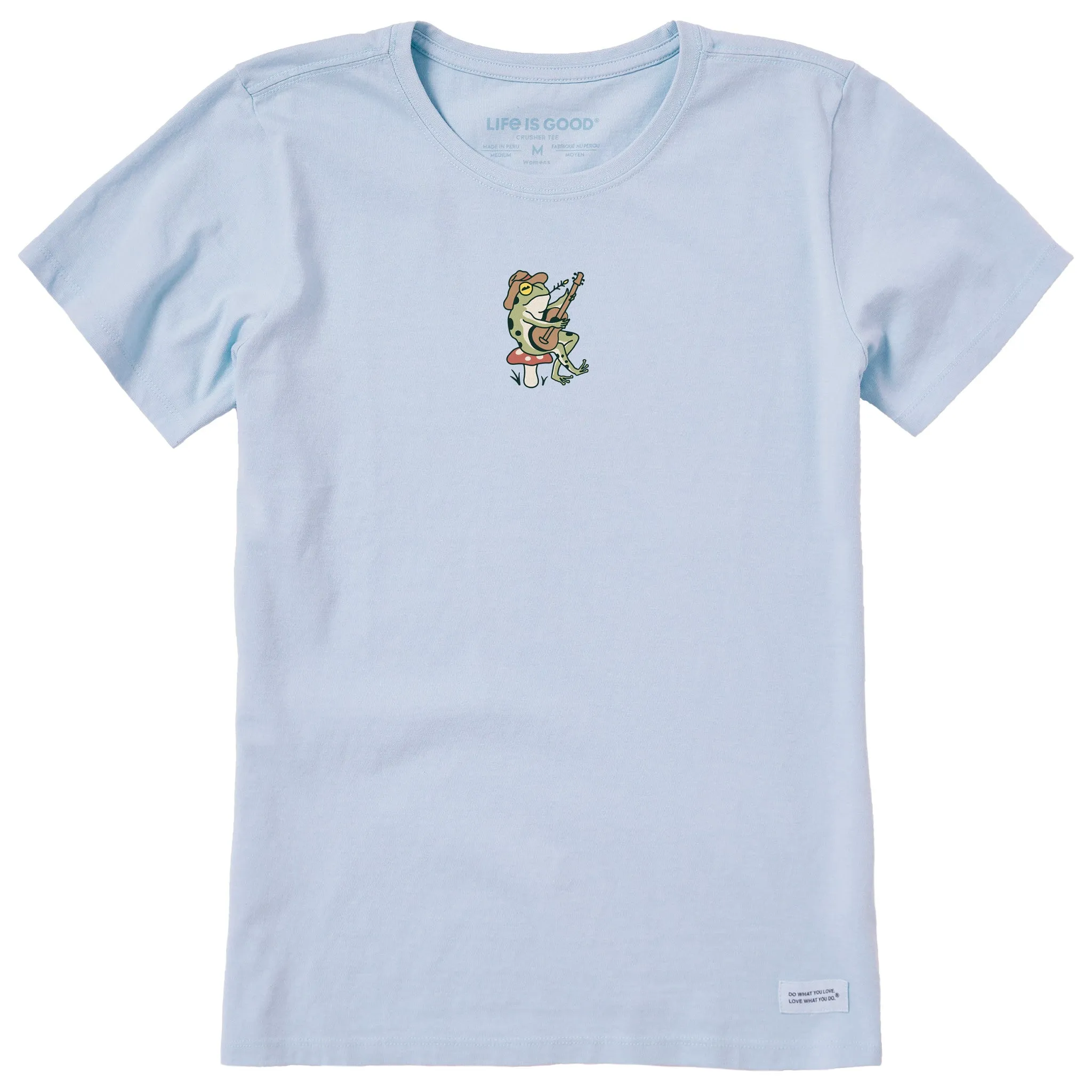 Women's Frog Guitar Short Sleeve Crusher Tee Life is Good