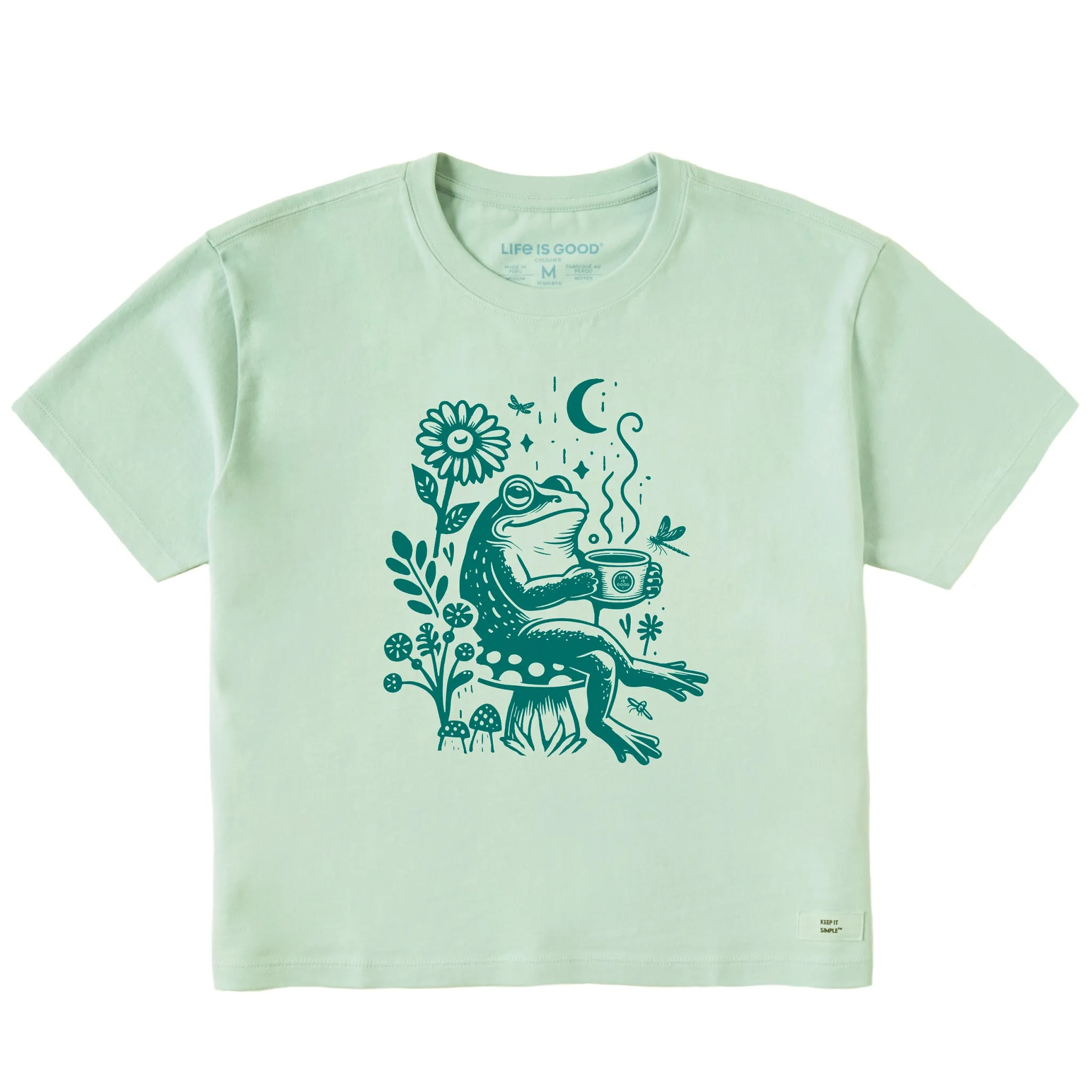 Women's Frog on Break Short Sleeve Crusher Boxy Tee Life is Good