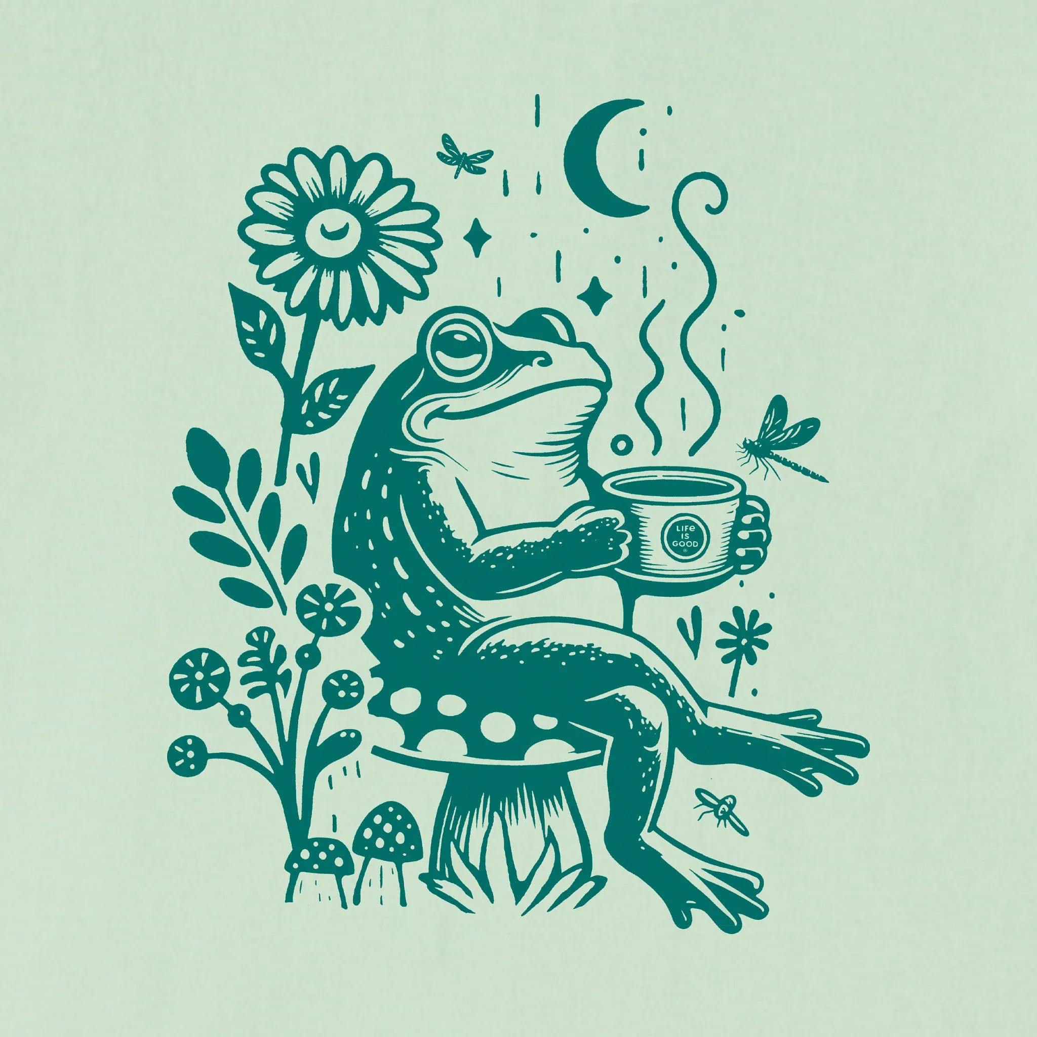Women's Frog on Break Short Sleeve Crusher Boxy Tee Life is Good
