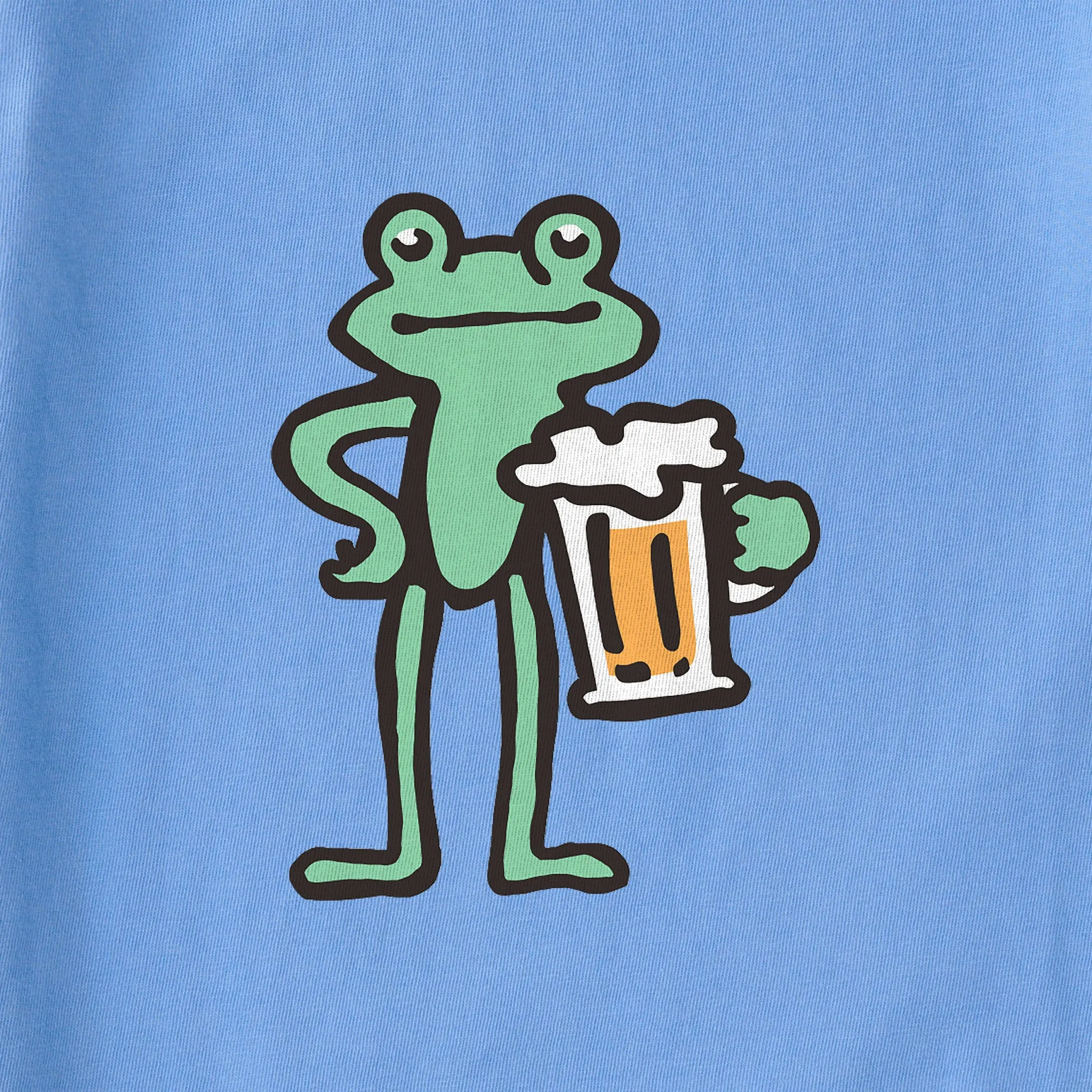Women's Frog with Beer Short Sleeve Crusher Boxy Tee Life is Good