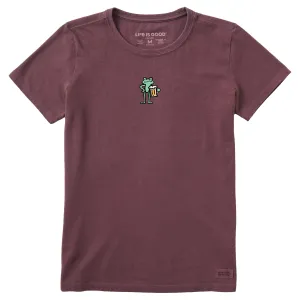 Women's Frog with Beer Short Sleeve Crusher Tee Life is Good