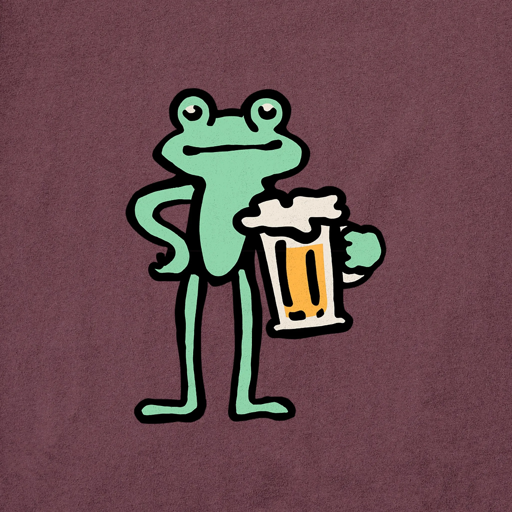 Women's Frog with Beer Short Sleeve Crusher Tee Life is Good