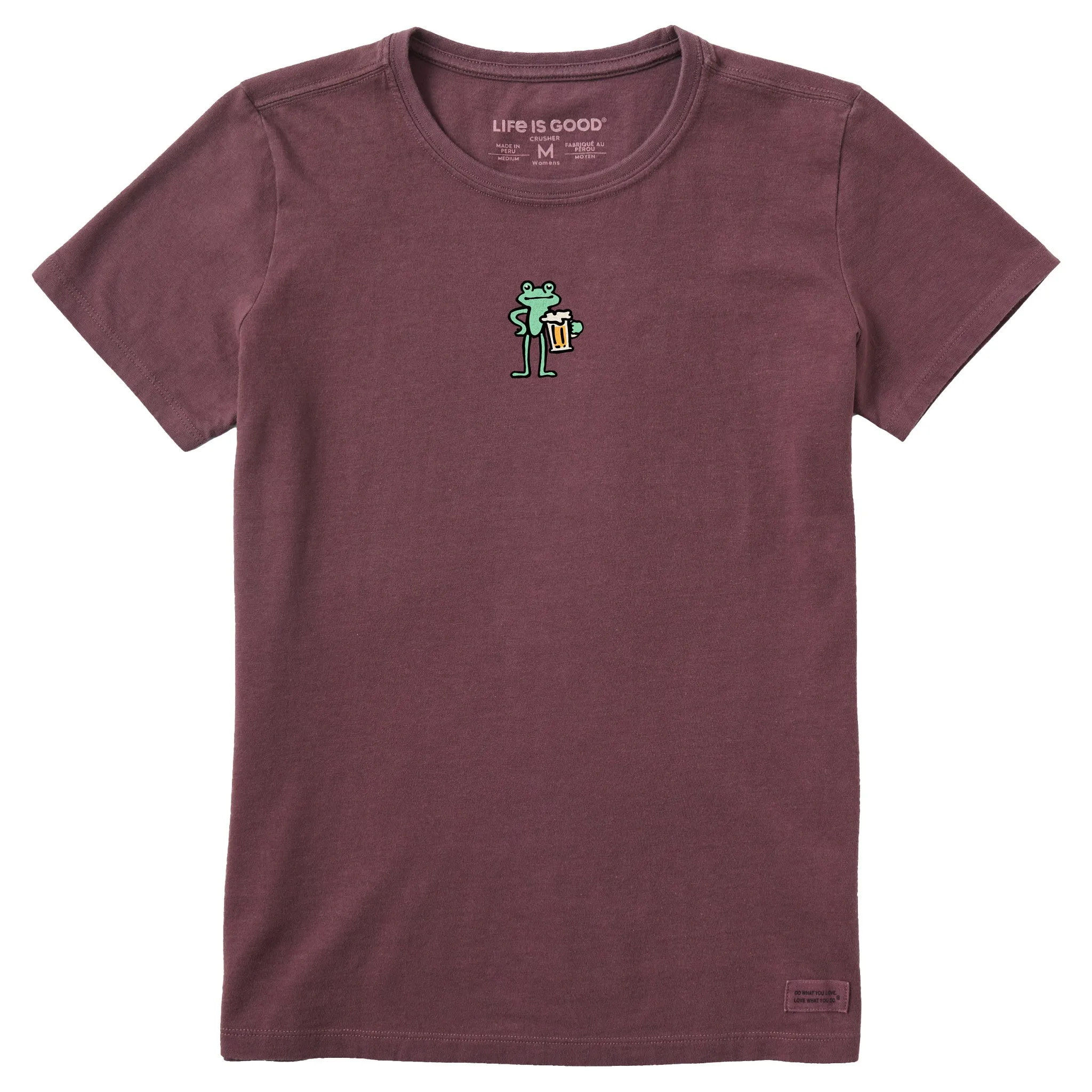 Women's Frog with Beer Short Sleeve Crusher Tee Life is Good
