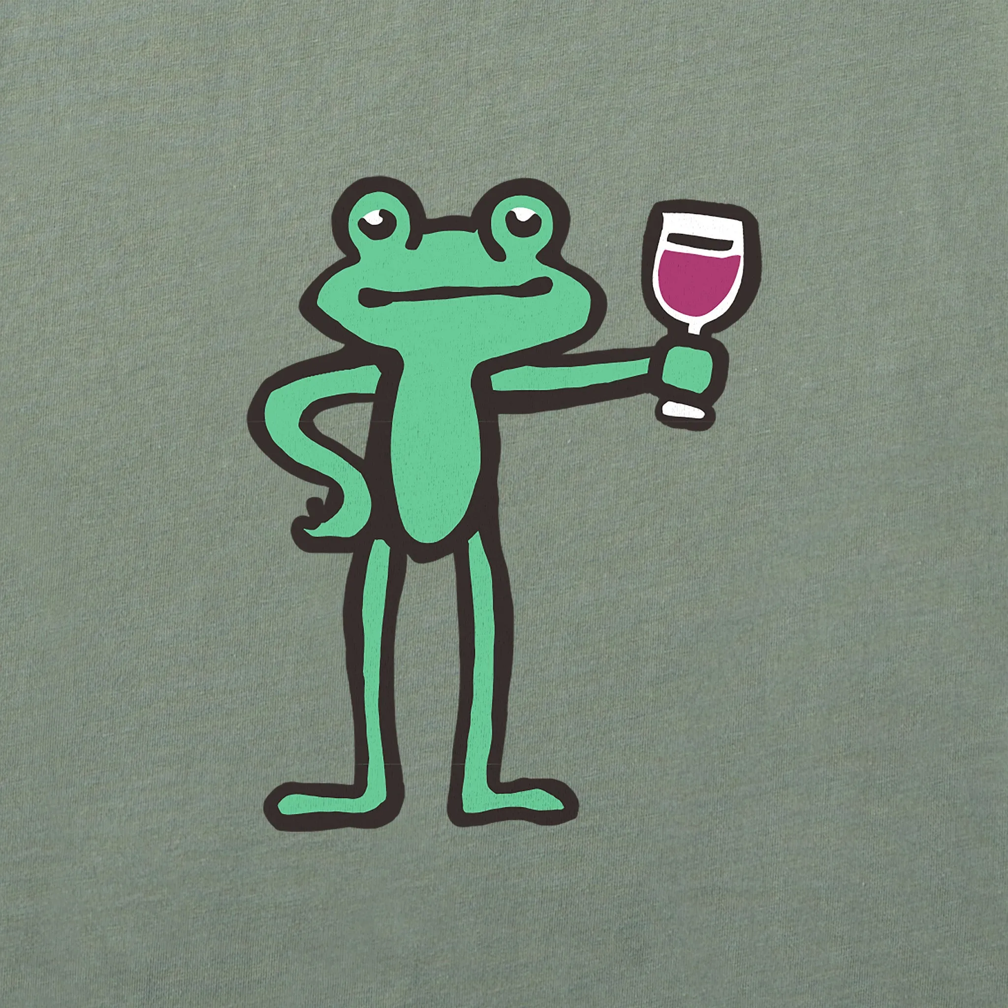 Women's Frog with Wine Short Sleeve Crusher Tee Life is Good