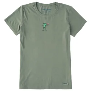 Women's Frog with Wine Short Sleeve Crusher Tee Life is Good