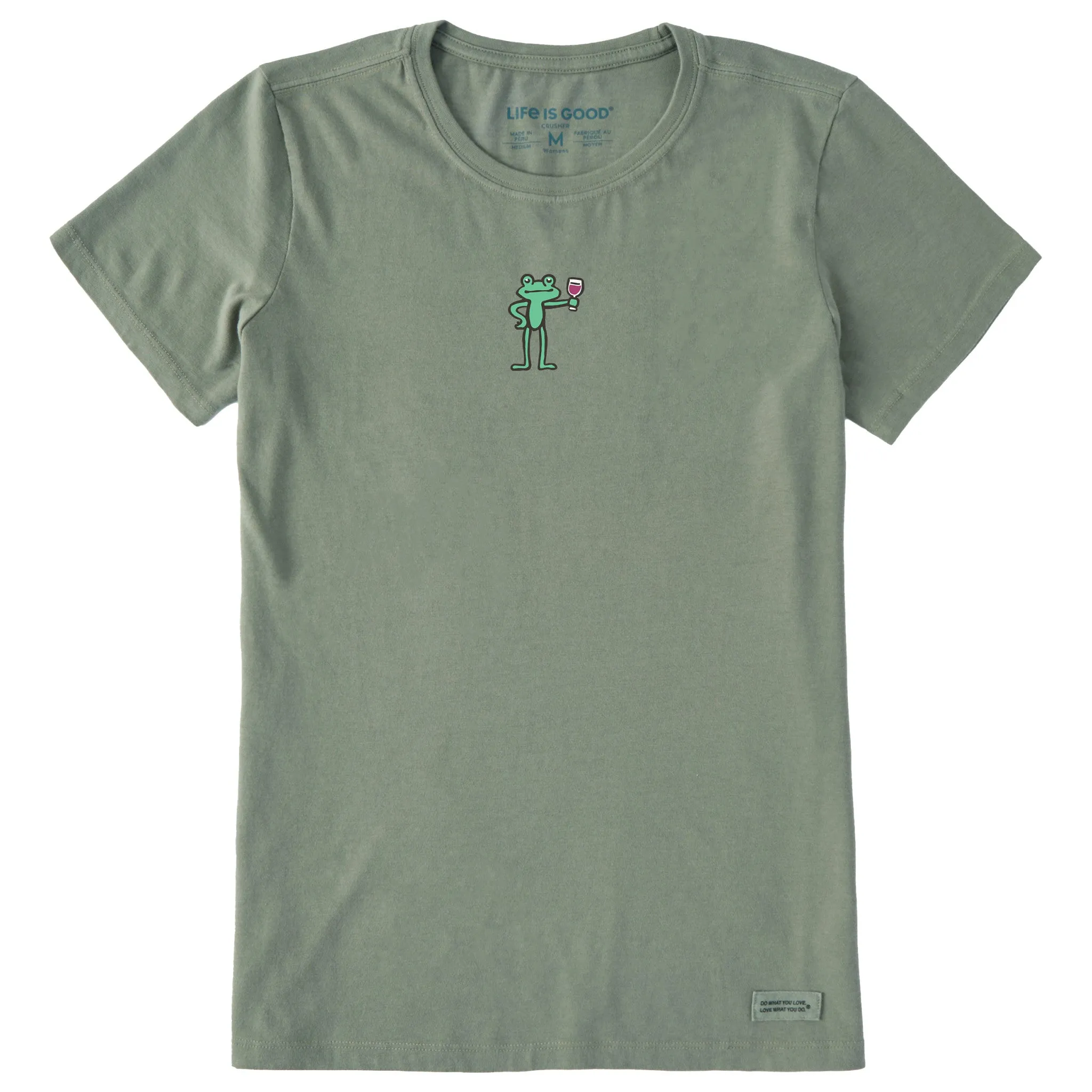 Women's Frog with Wine Short Sleeve Crusher Tee Life is Good