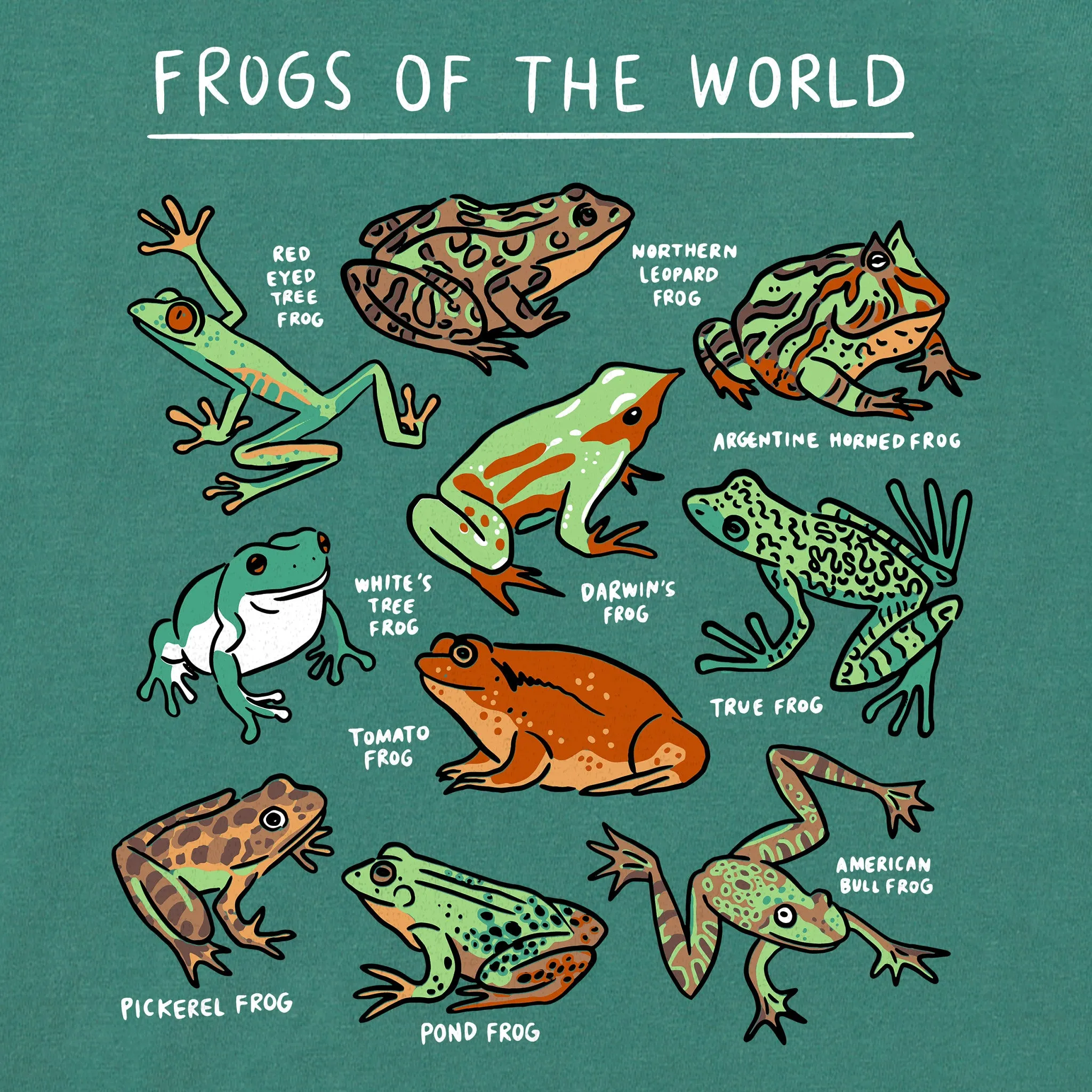 Women's Frogs of the World Long Sleeve Crusher Boxy Tee Life is Good