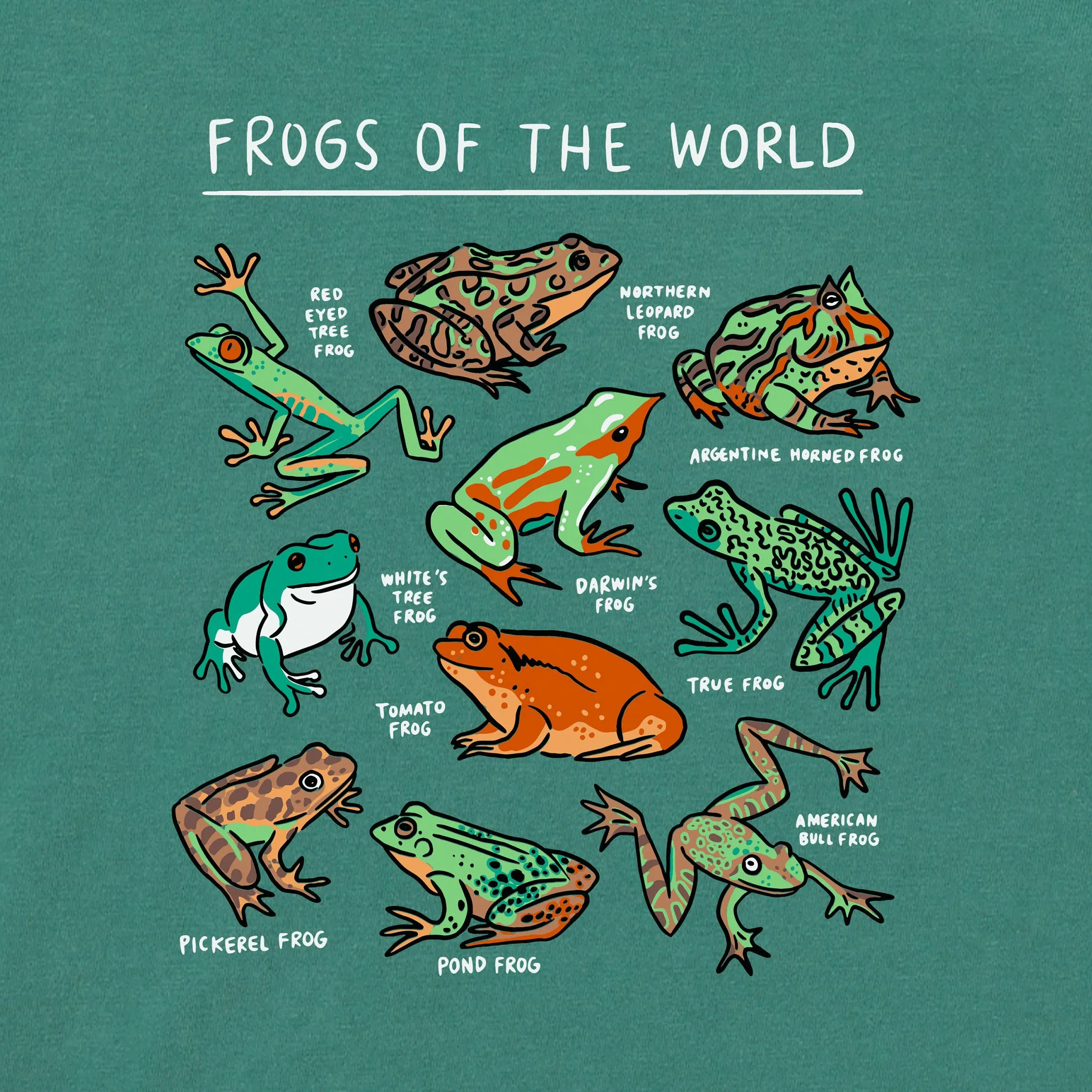 Women's Frogs of the World Long Sleeve Crusher Boxy Tee Life is Good