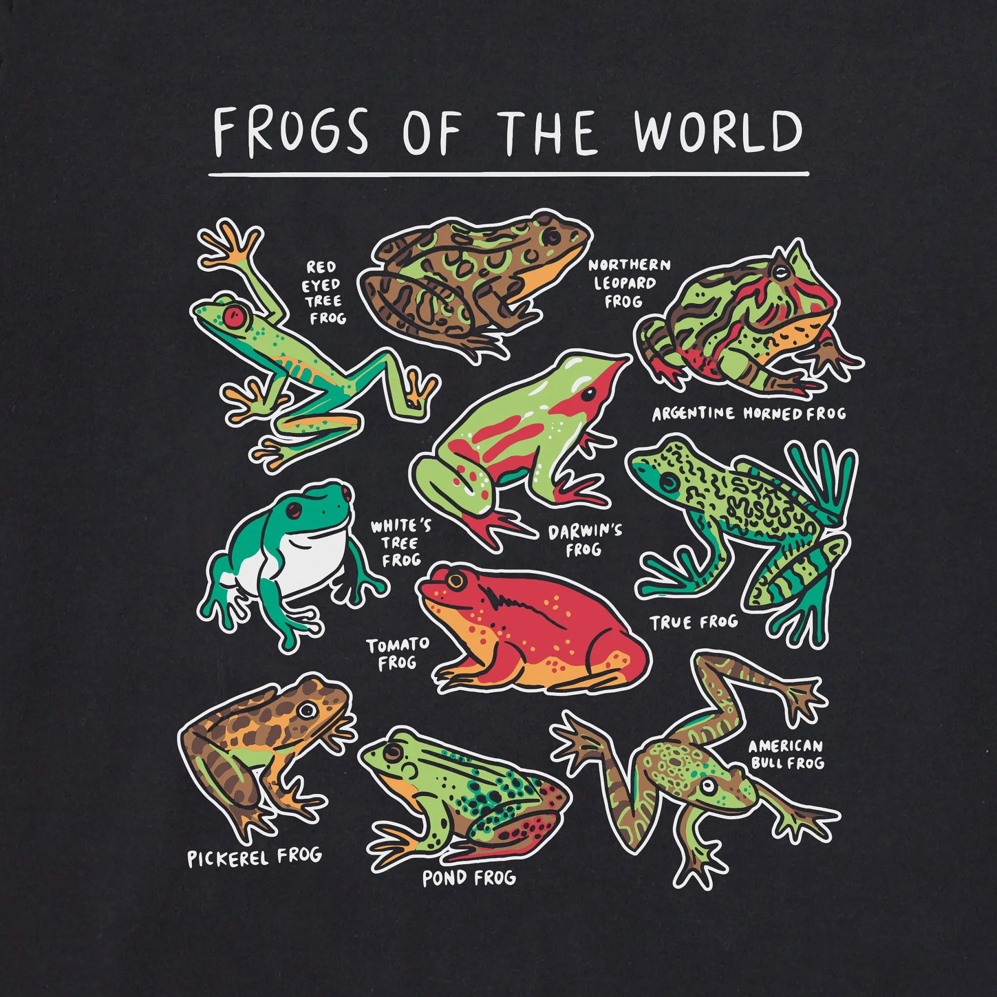 Women's Frogs of the World Long Sleeve Crusher Boxy Tee Life is Good