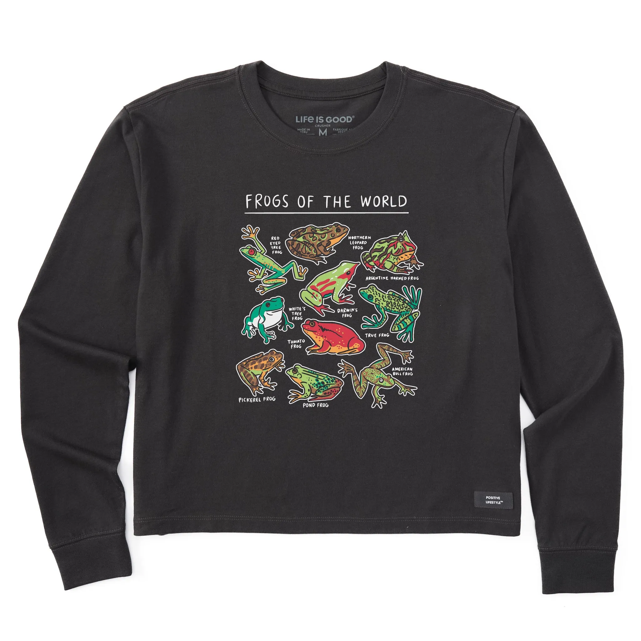 Women's Frogs of the World Long Sleeve Crusher Boxy Tee Life is Good