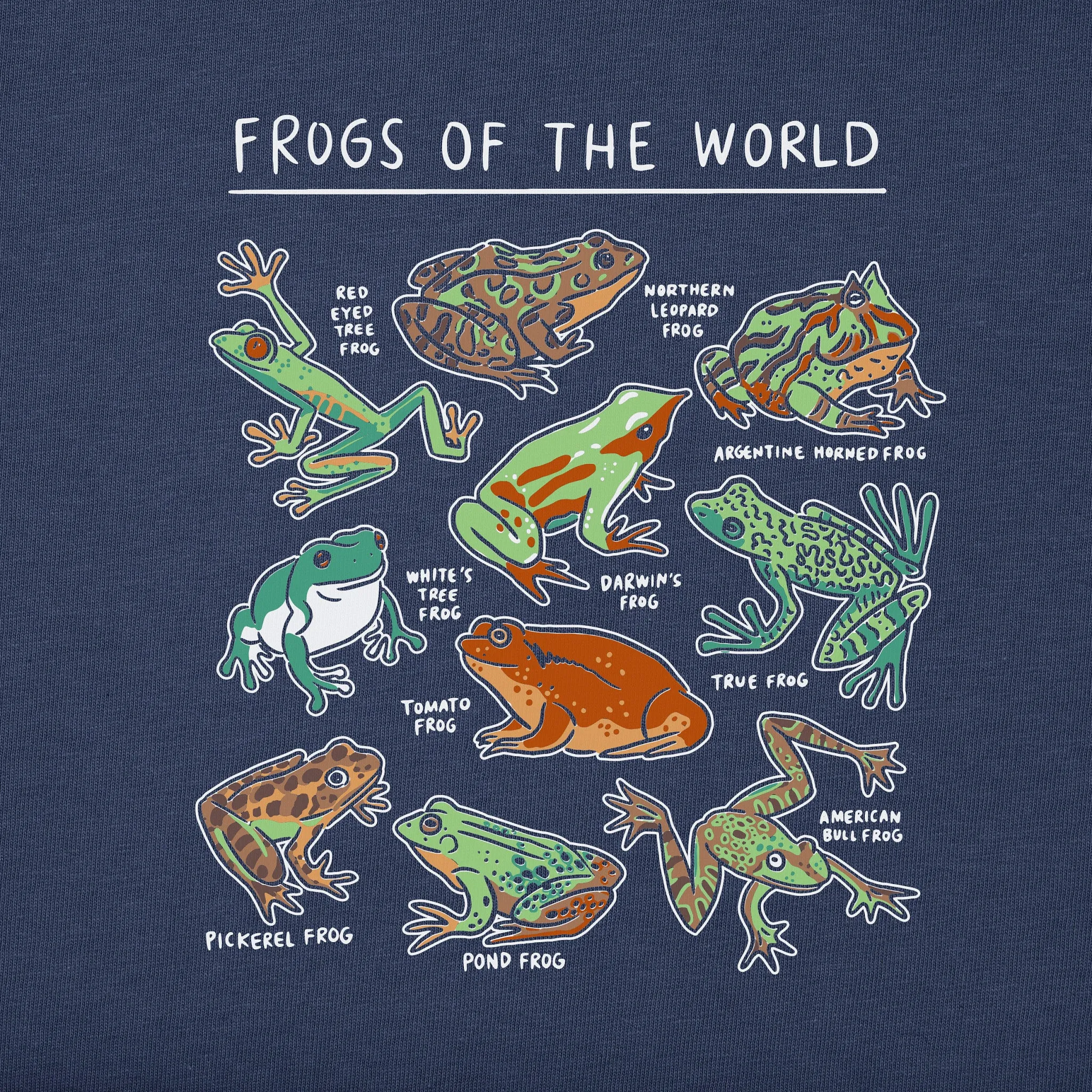 Women's Frogs of the World Short Sleeve Crusher Boxy Tee Life is Good
