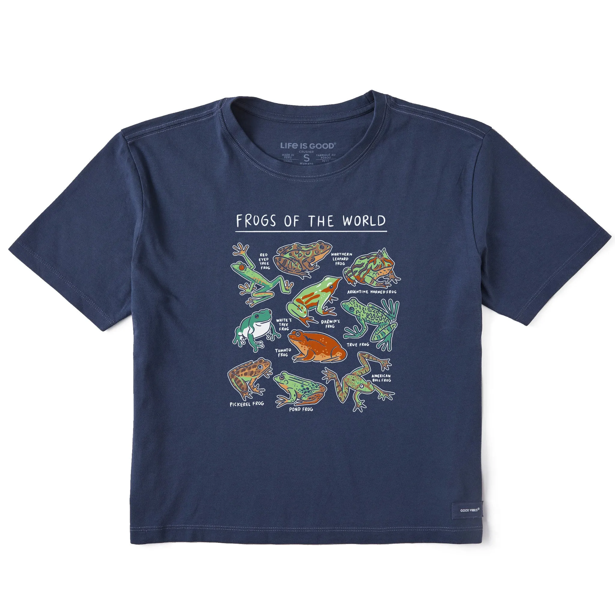 Women's Frogs of the World Short Sleeve Crusher Boxy Tee Life is Good