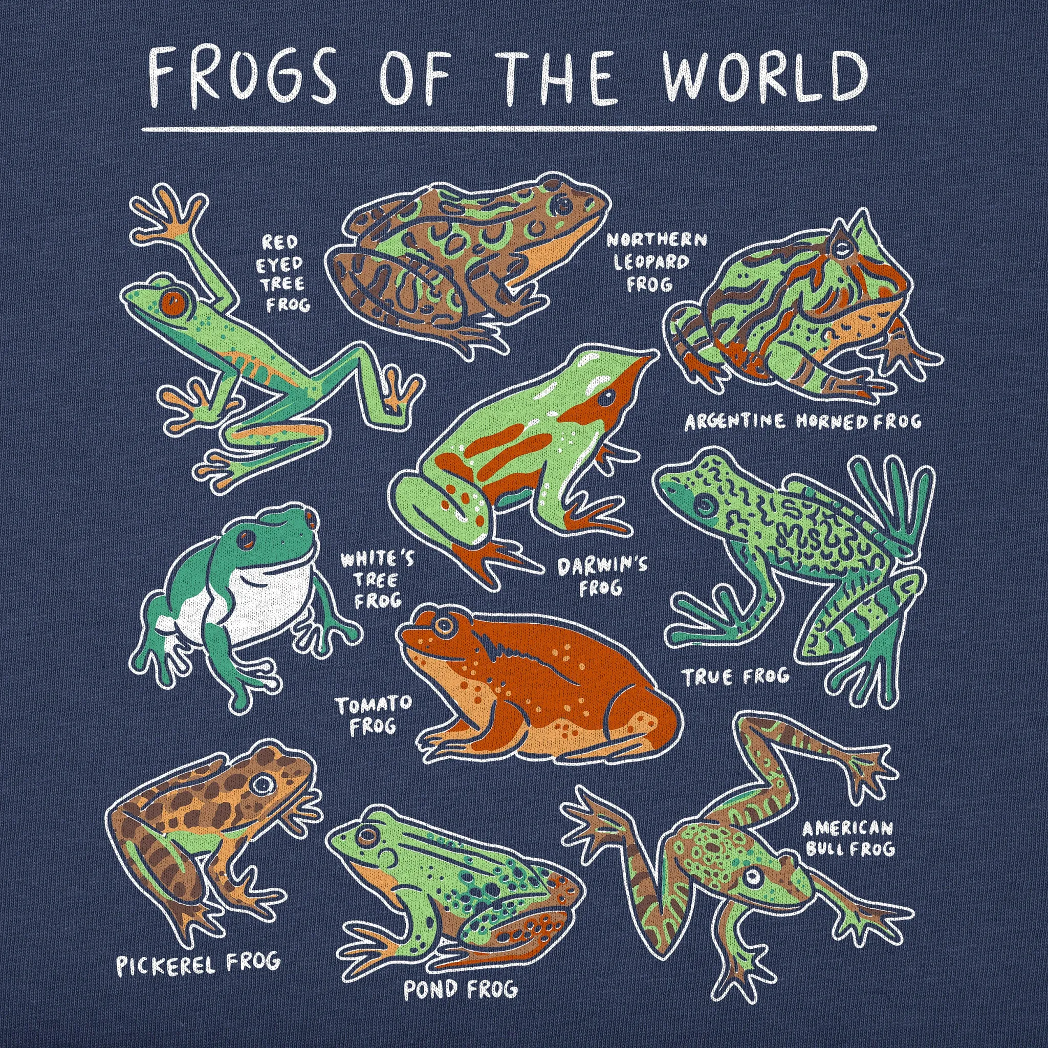 Women's Frogs of the World Short Sleeve Crusher Boxy Tee Life is Good