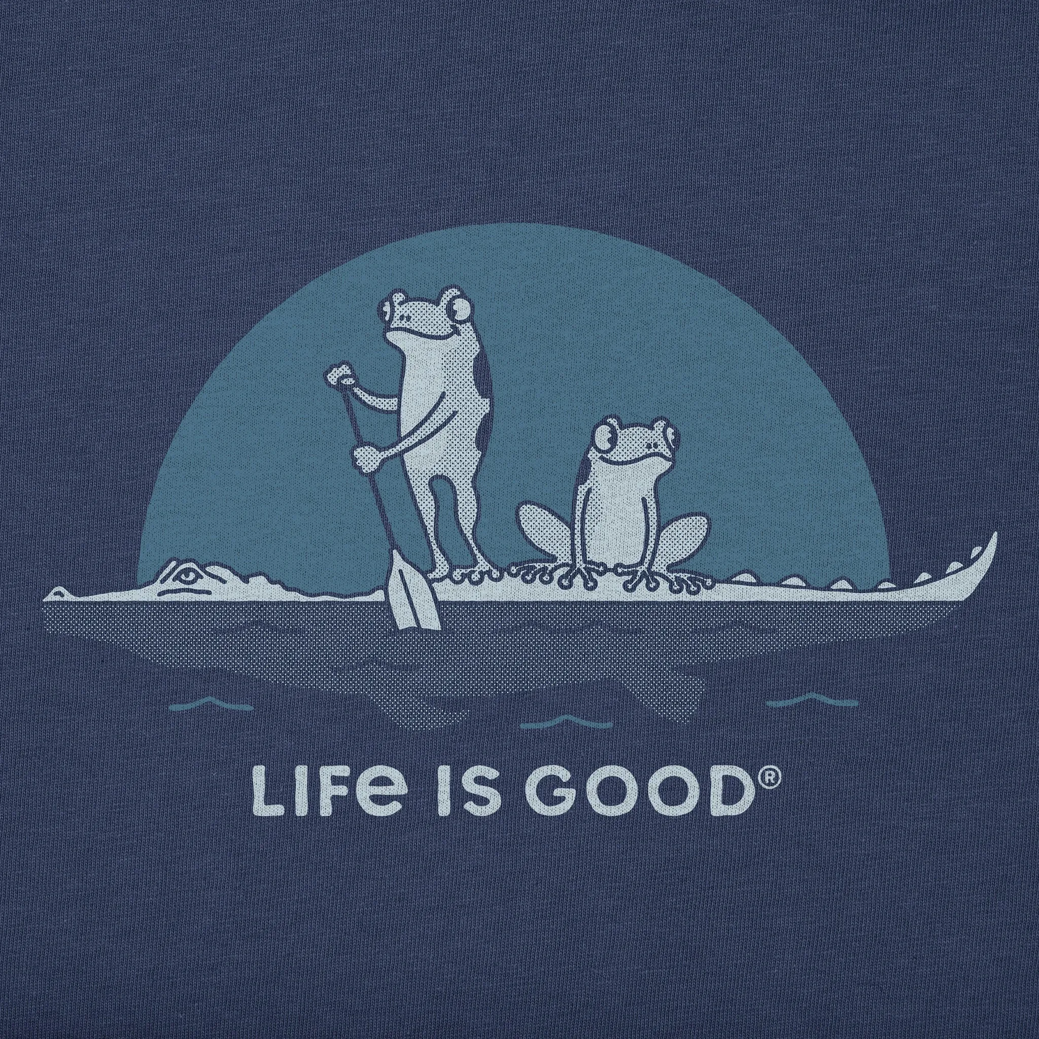 Women's Frogs on a Croc Short Sleeve Tee Life is Good