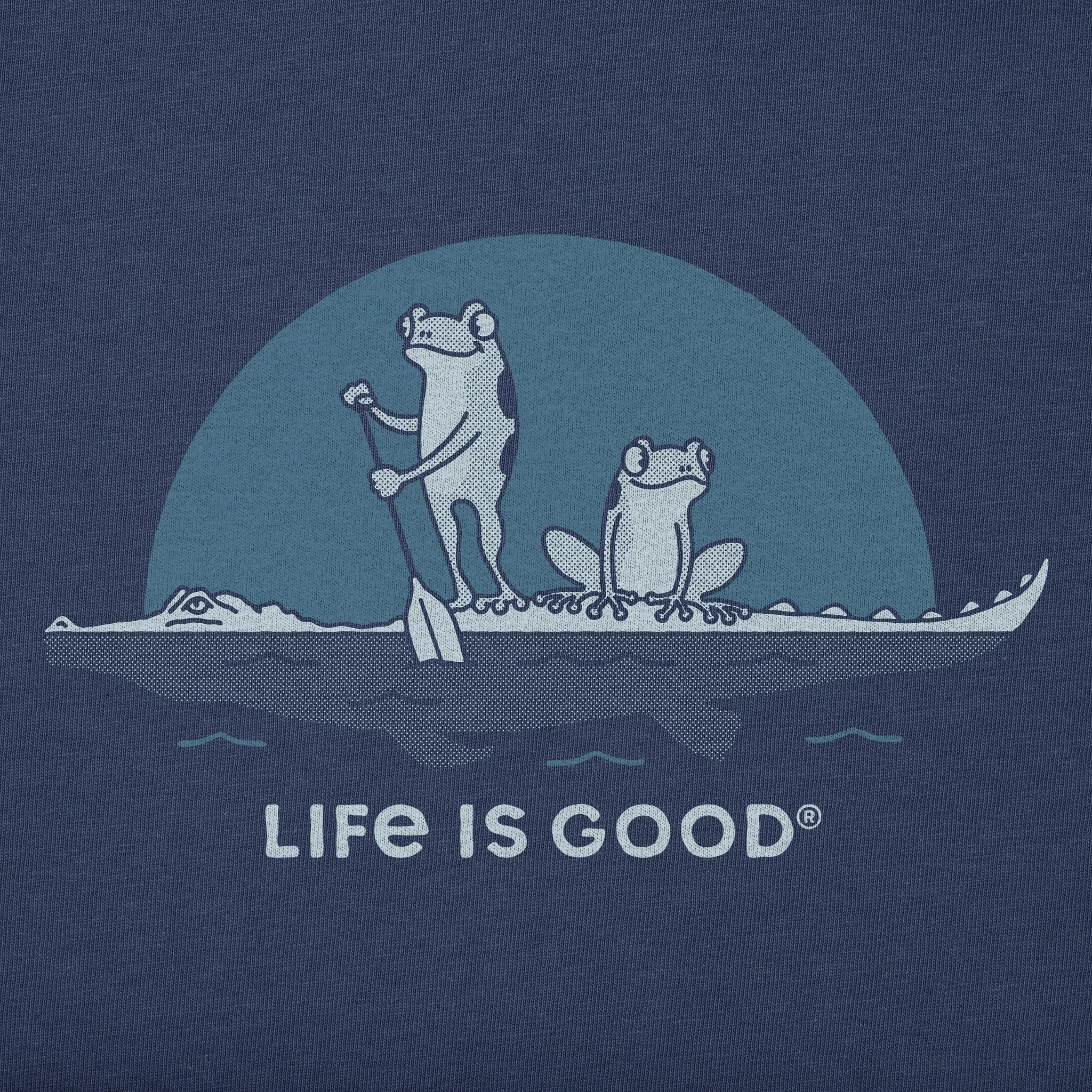 Women's Frogs on a Croc Short Sleeve Tee Life is Good