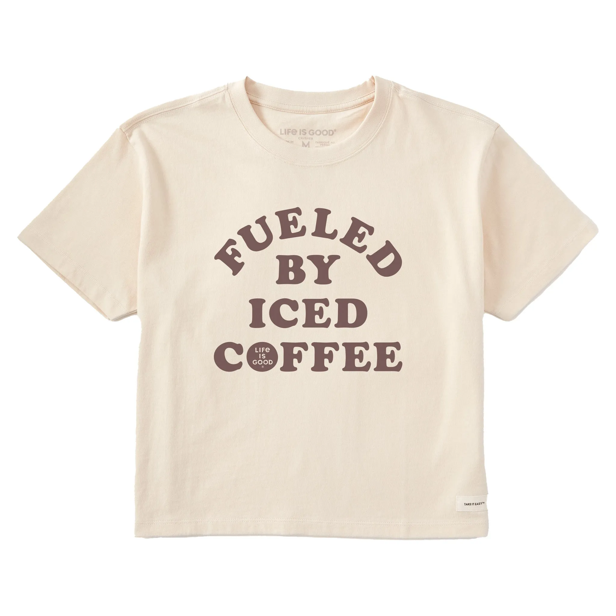 Women's Fueled by Iced Coffee Short Sleeve Crusher Boxy Tee Life is Good