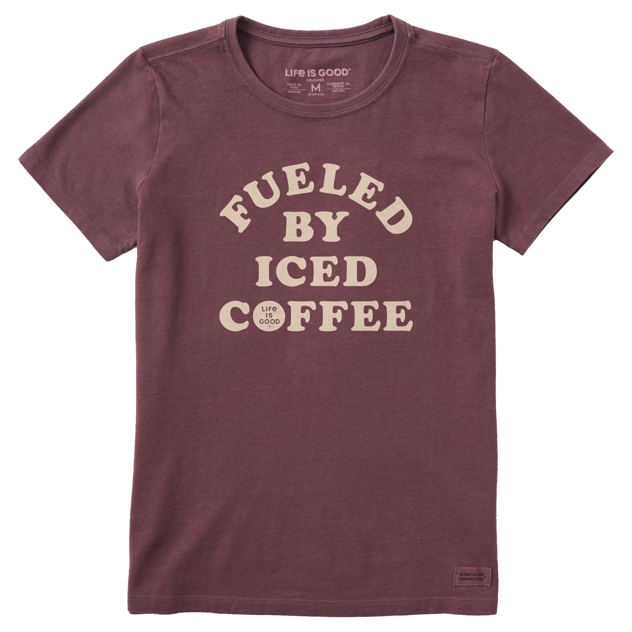 Women's Fueled by Iced Coffee Short Sleeve Crusher Tee Life is Good
