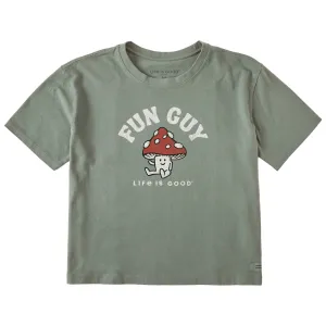 Women's Fun Guy Mushroom Short Sleeve Crusher Boxy Tee Life is Good