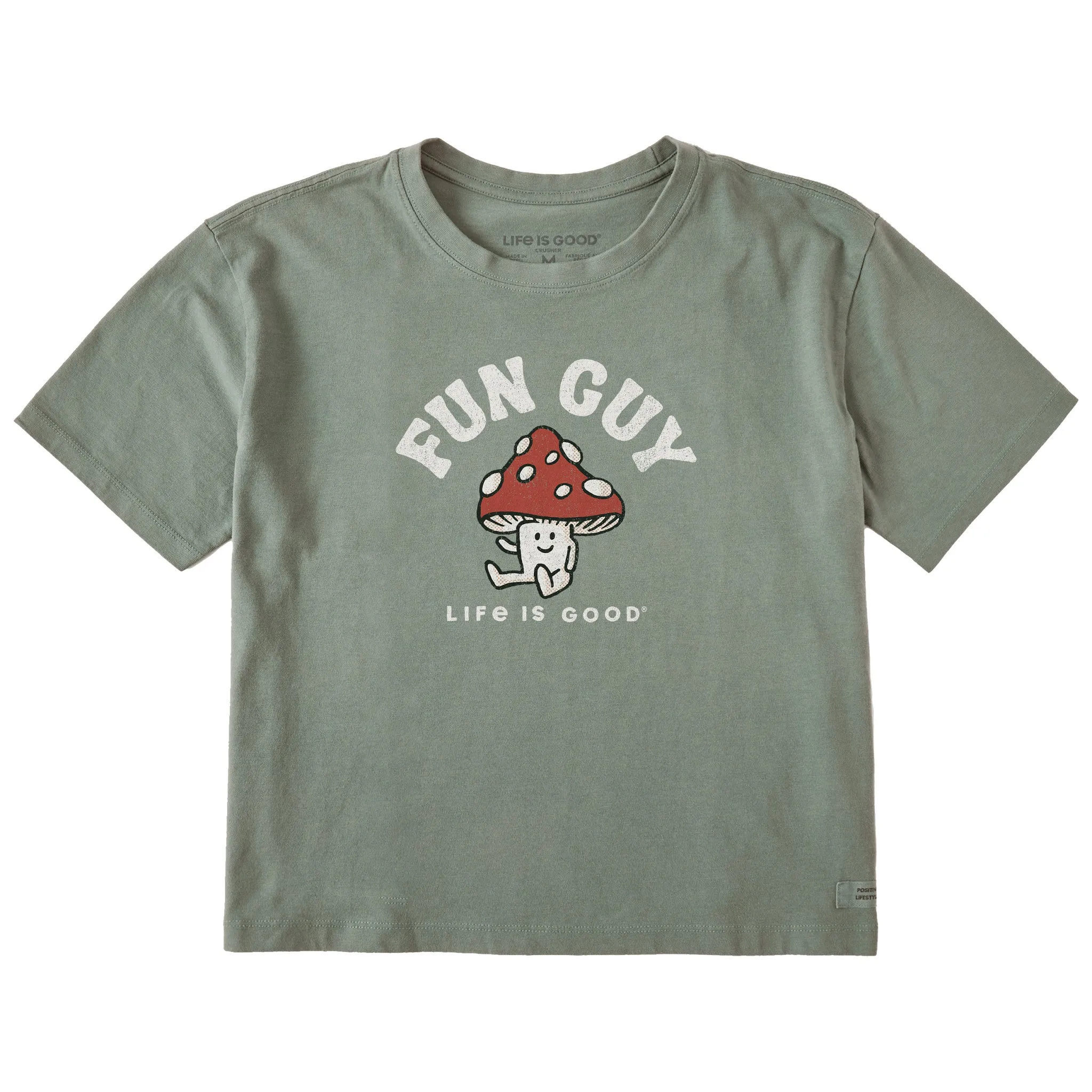 Women's Fun Guy Mushroom Short Sleeve Crusher Boxy Tee Life is Good