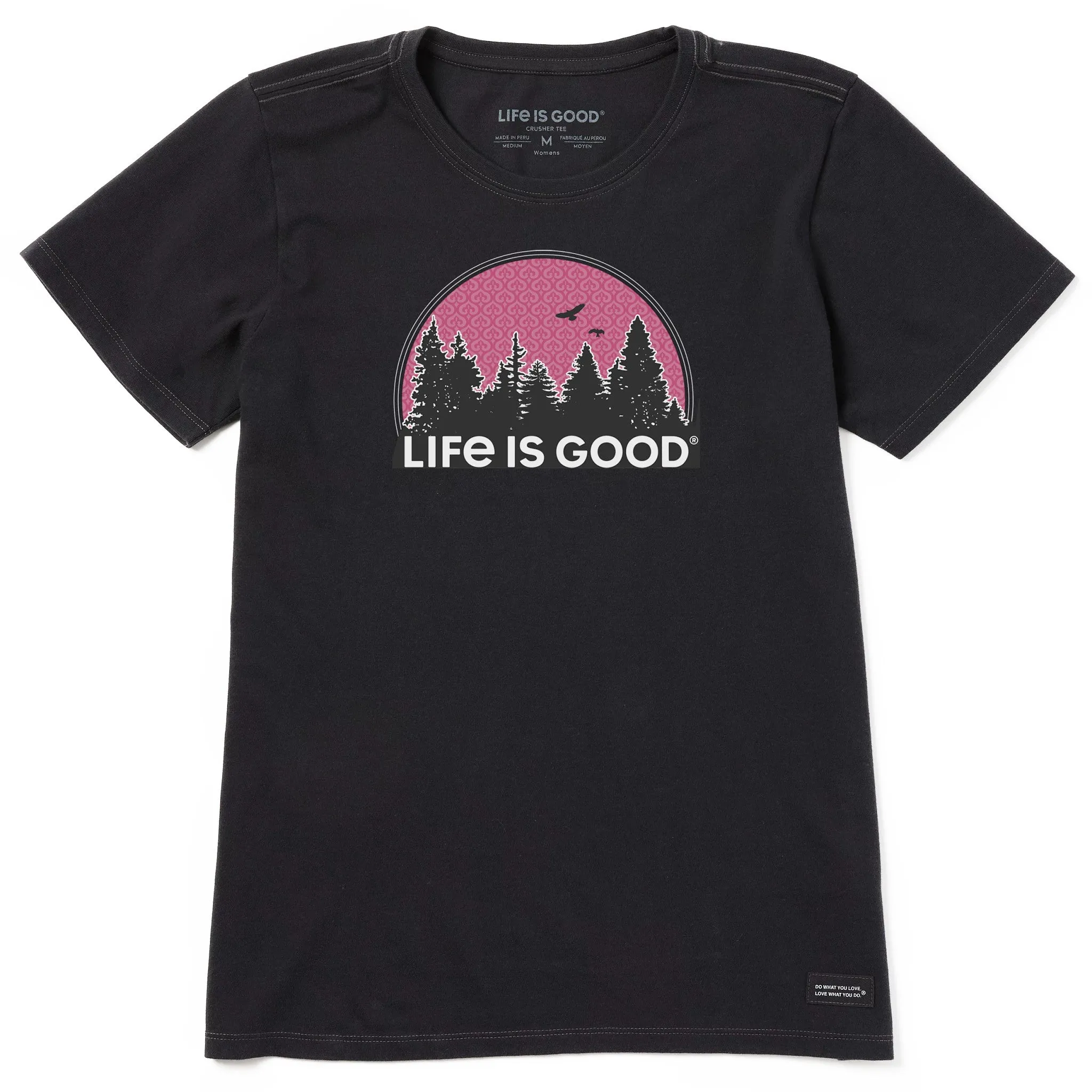Women's Funky Outdoor Pattern Short Sleeve Crusher Tee Life is Good